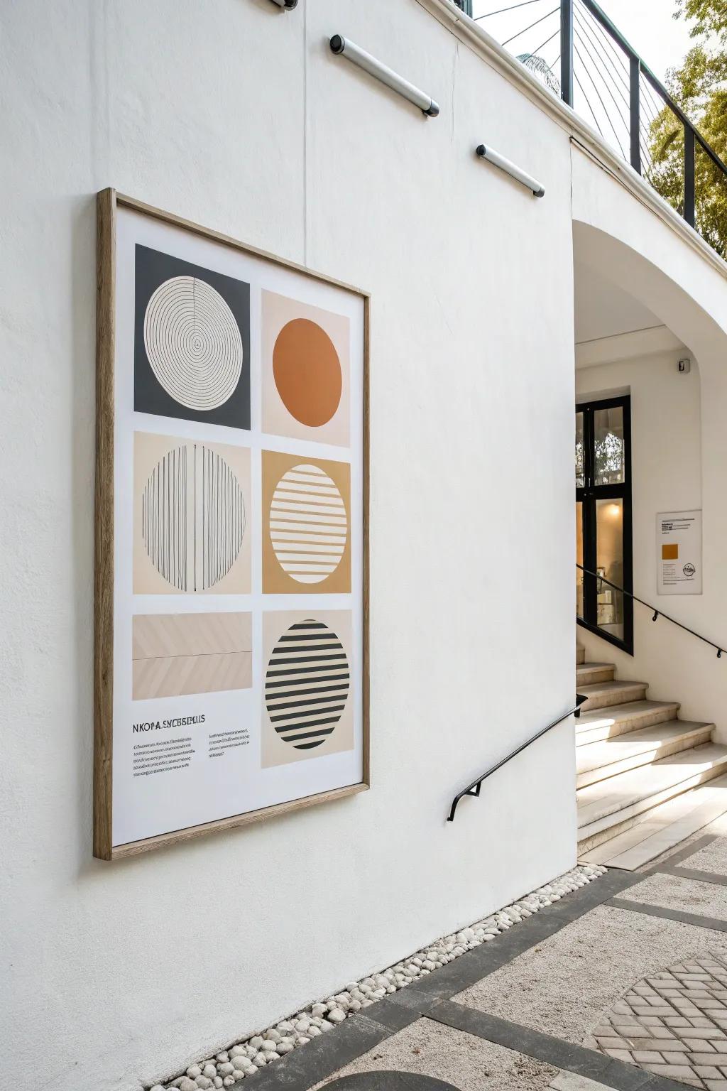 Minimalist artworks offer a serene touch to any setting.