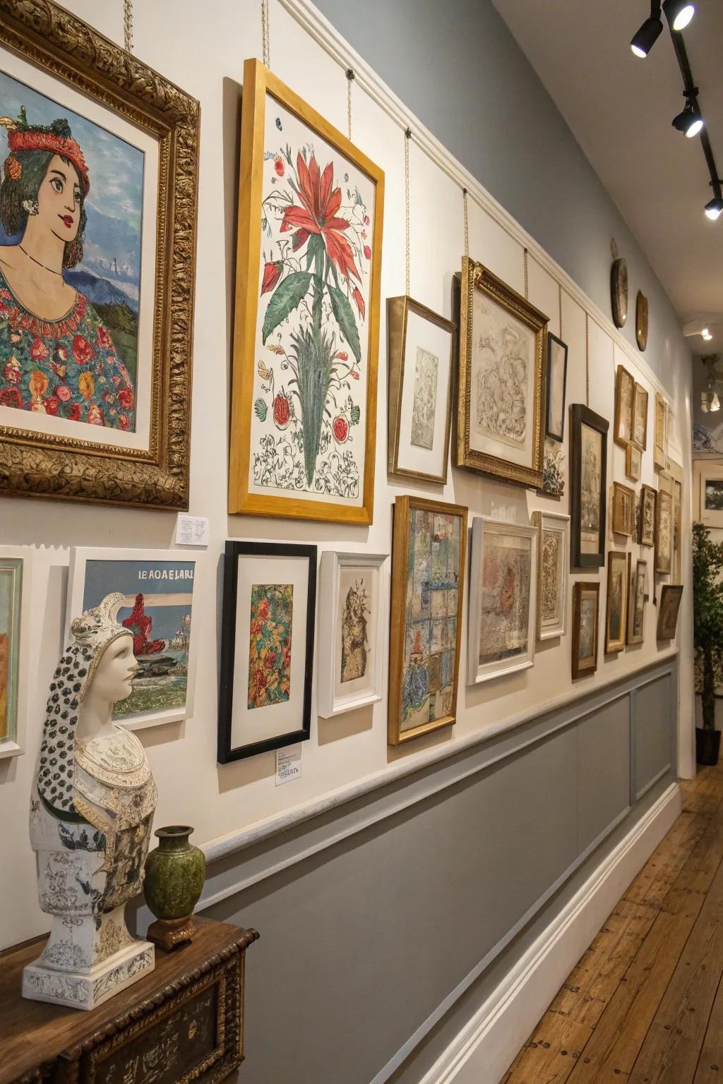 A creative picture arrangement showcasing assorted artworks.