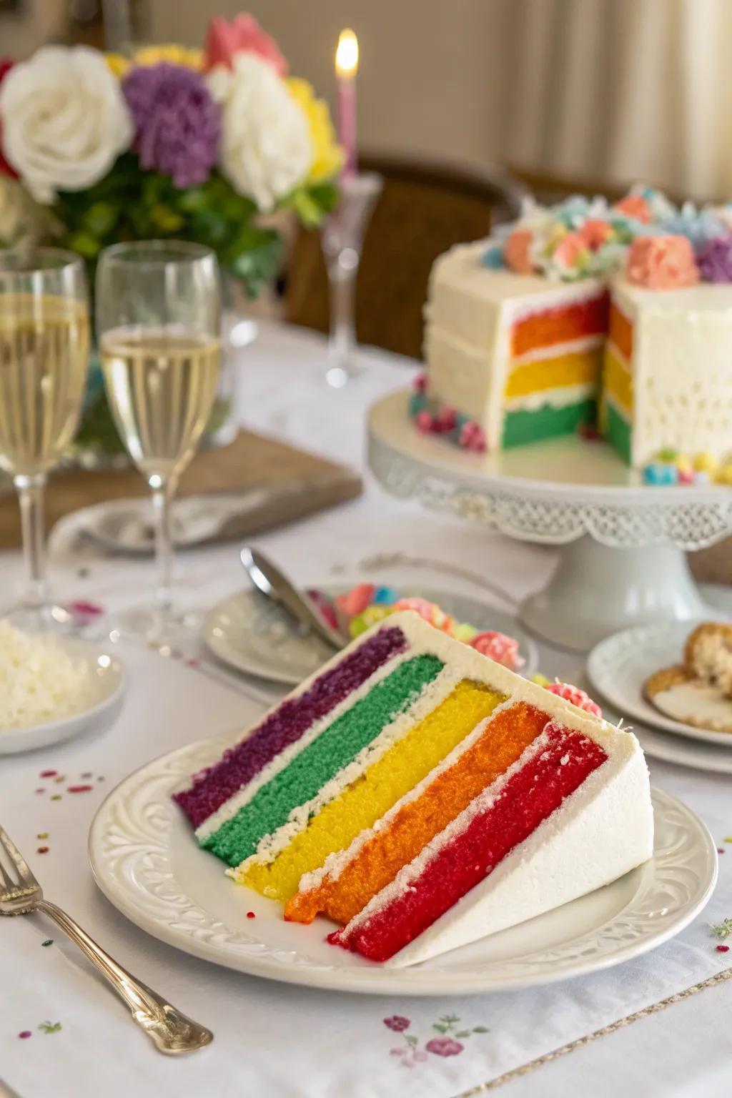 The eternal grace of a standard tiered spectrum confection.