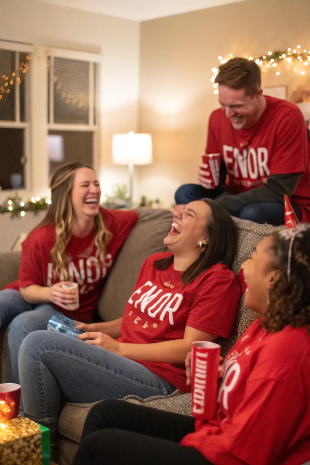 Bespoke red flag apparel adds a playful, personal touch.