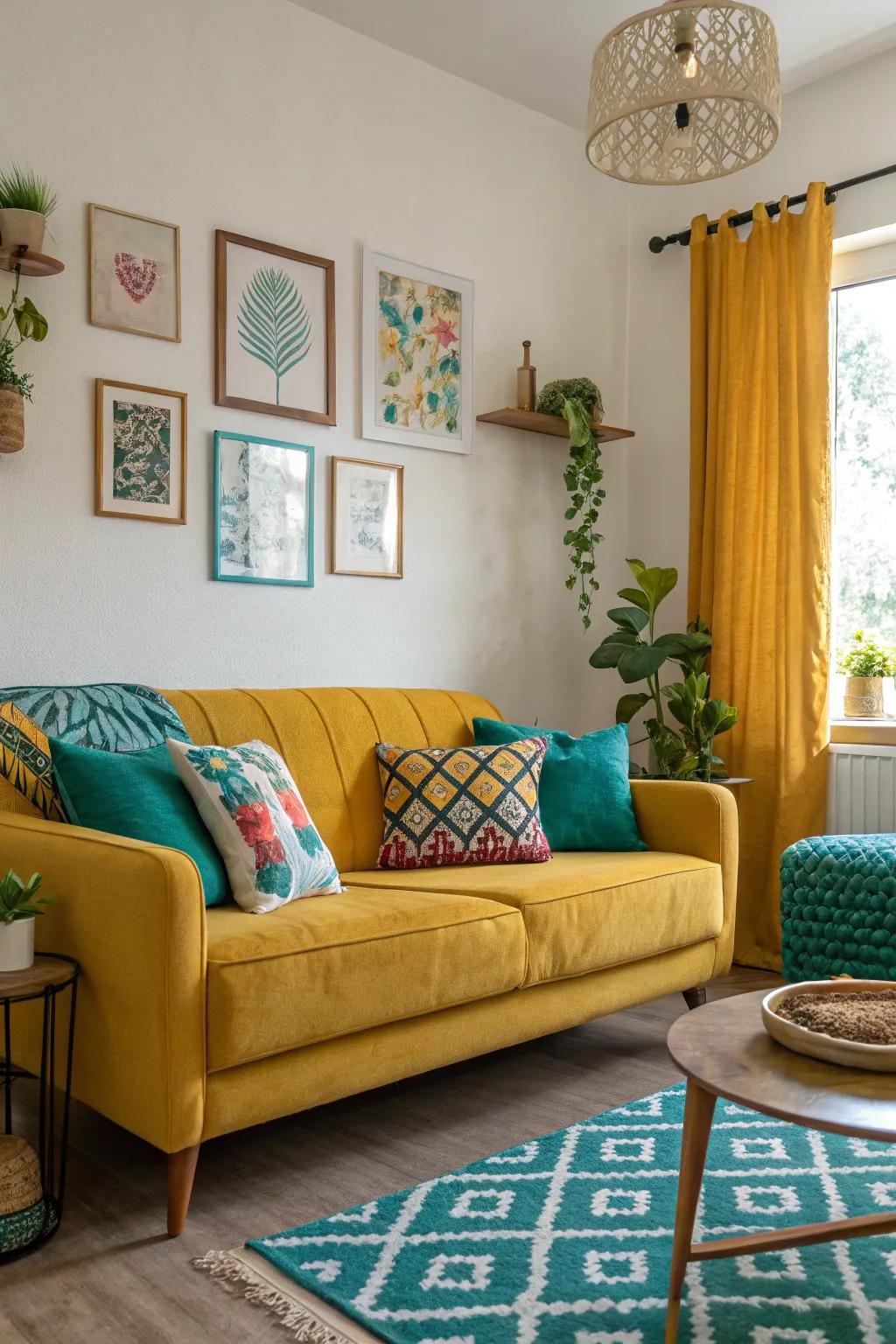 Illuminate your space with vibrant retro hues.