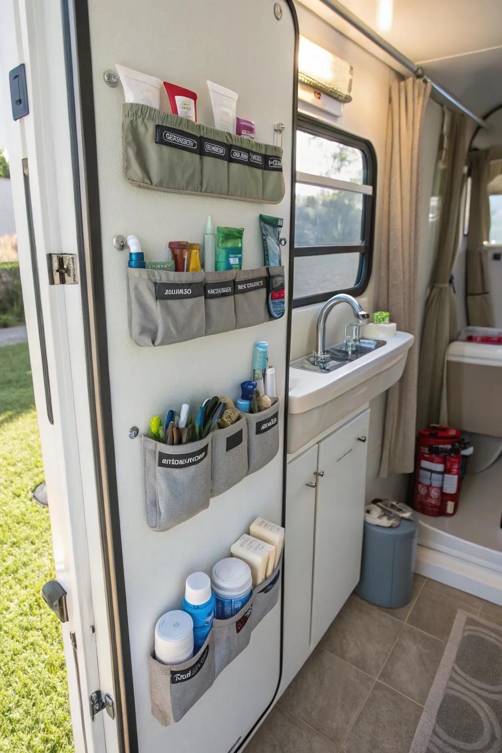 Amplify space with wall-mounted containers.
