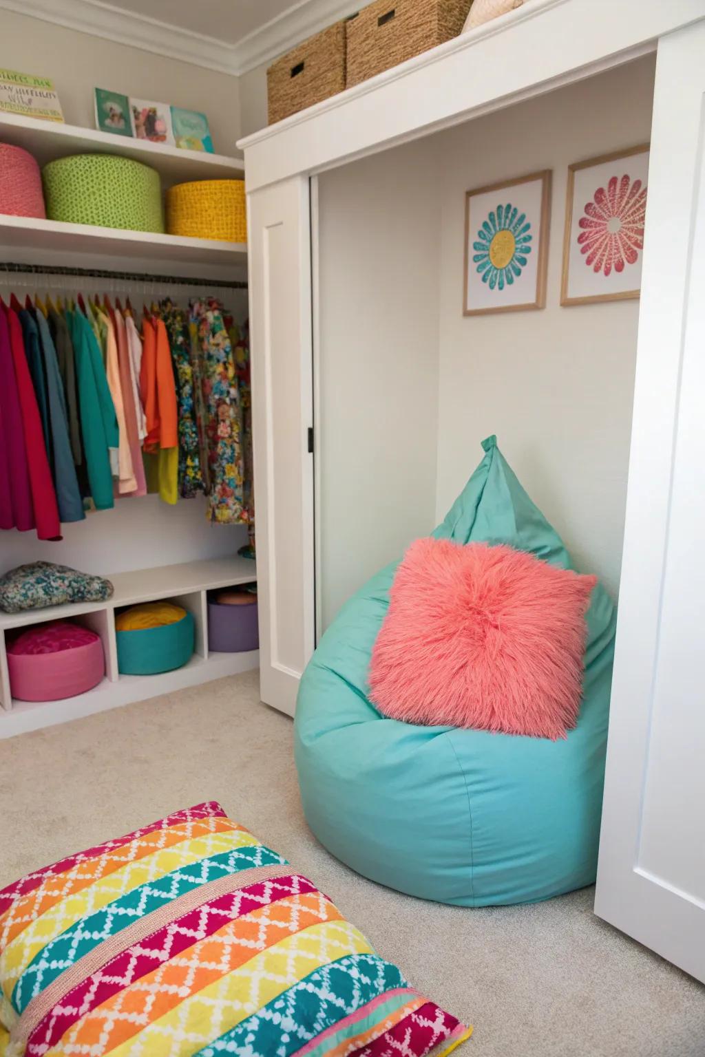 A restful sensory space featuring cushions ideal for relaxing.