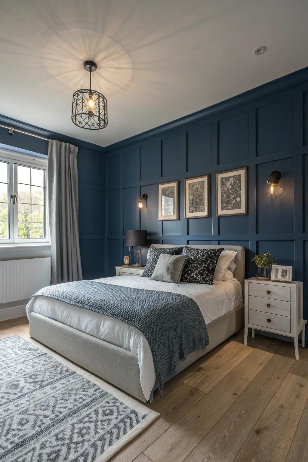 Evocative colors establish an intimate setting.