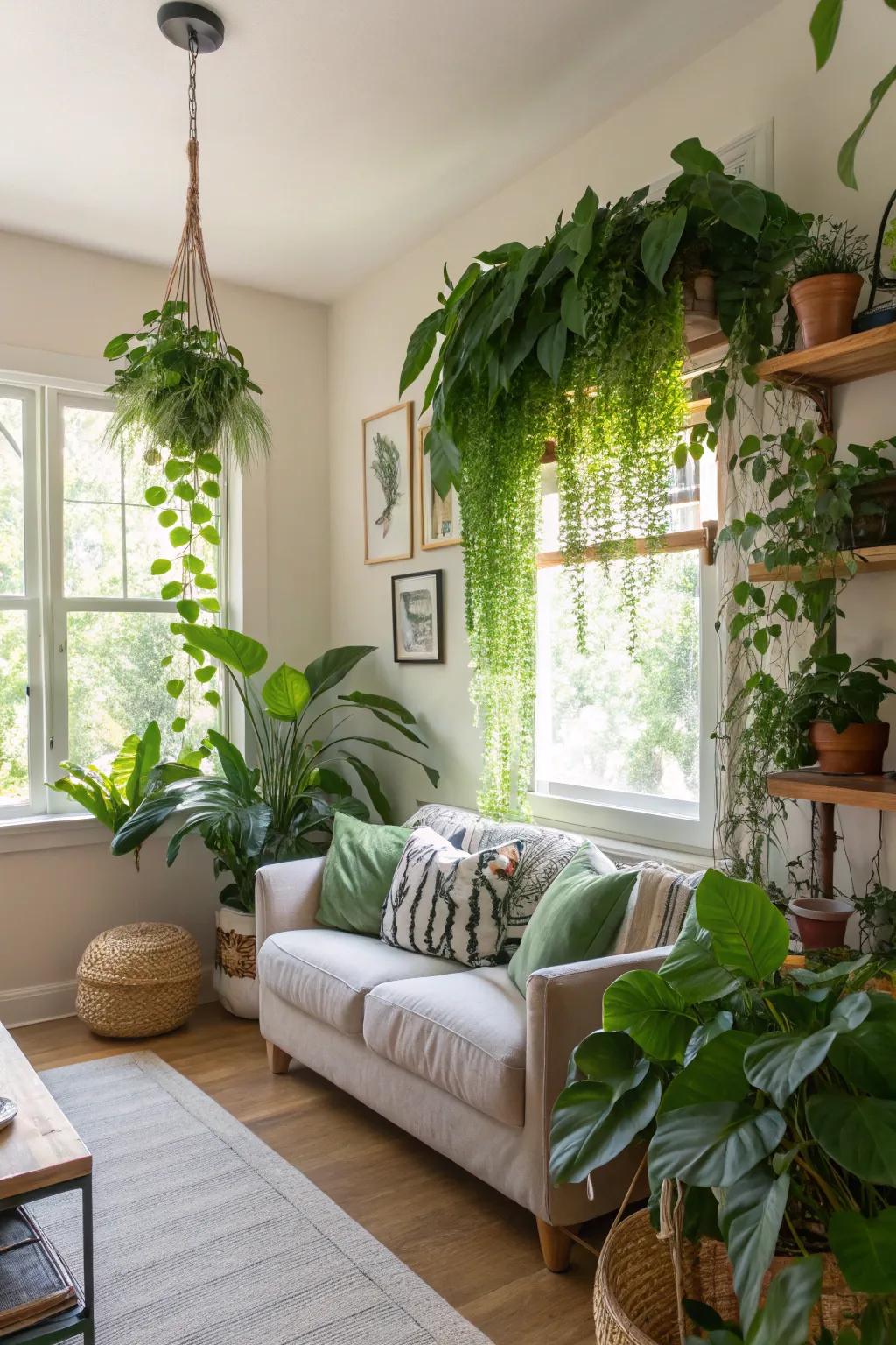 Infuse a burst of greenery into your Sims 4 living room with verdant plants.