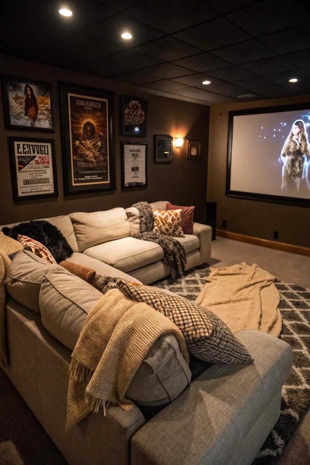 Sectional seating is adaptable to any area and celebration.