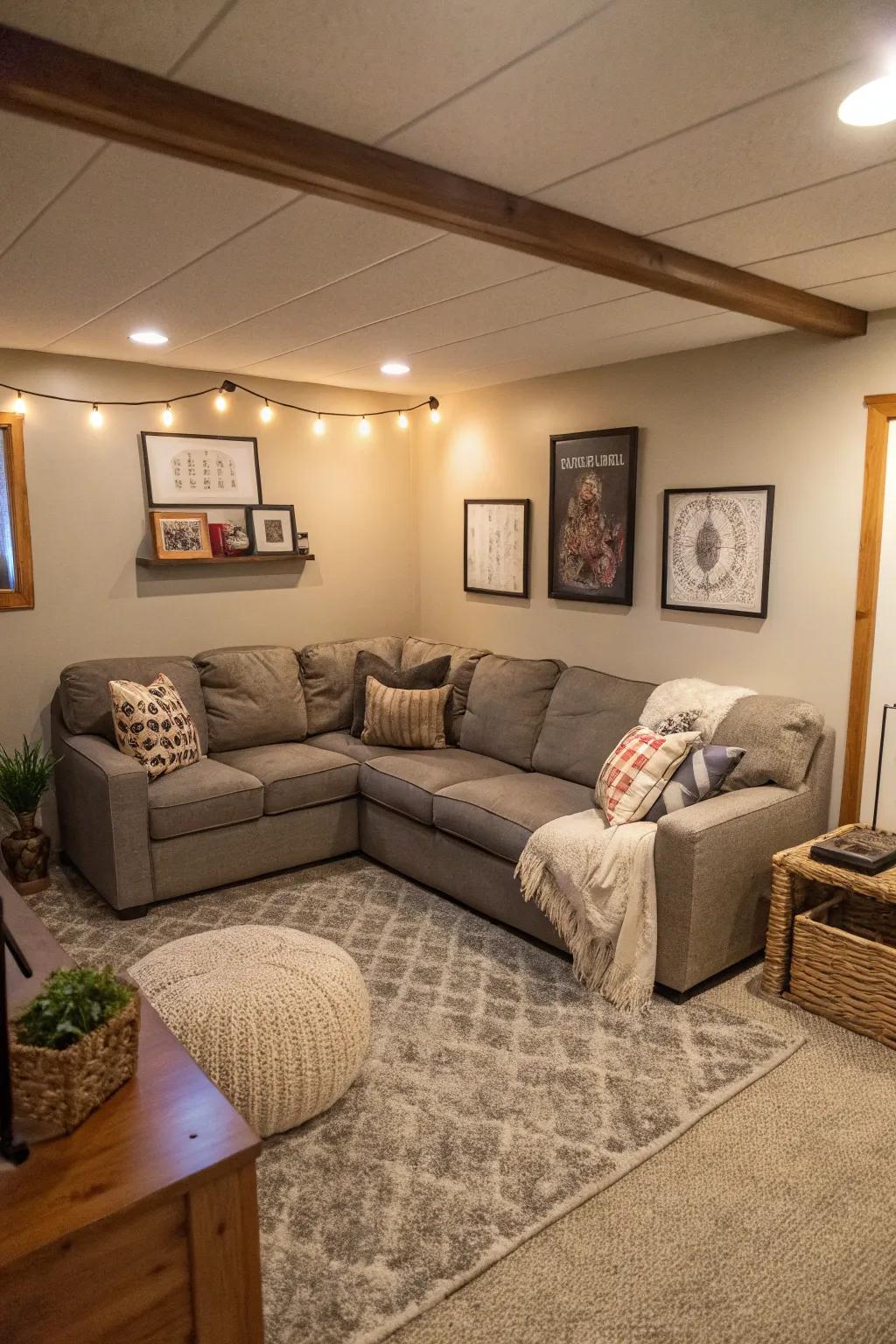 Angled positioning establishes an appealing, accessible ambiance.
