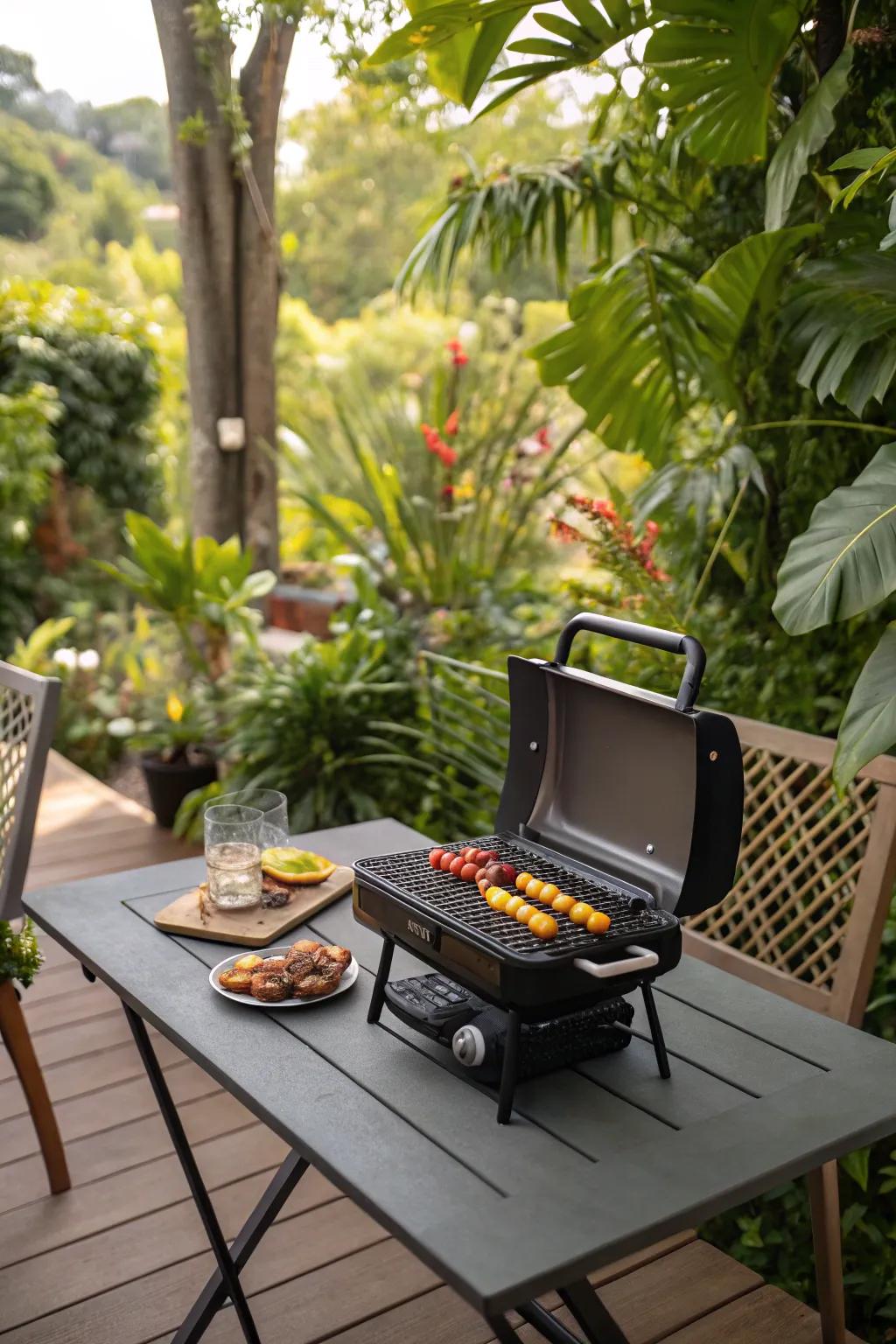 Trim grills are just right for smaller patio environments.