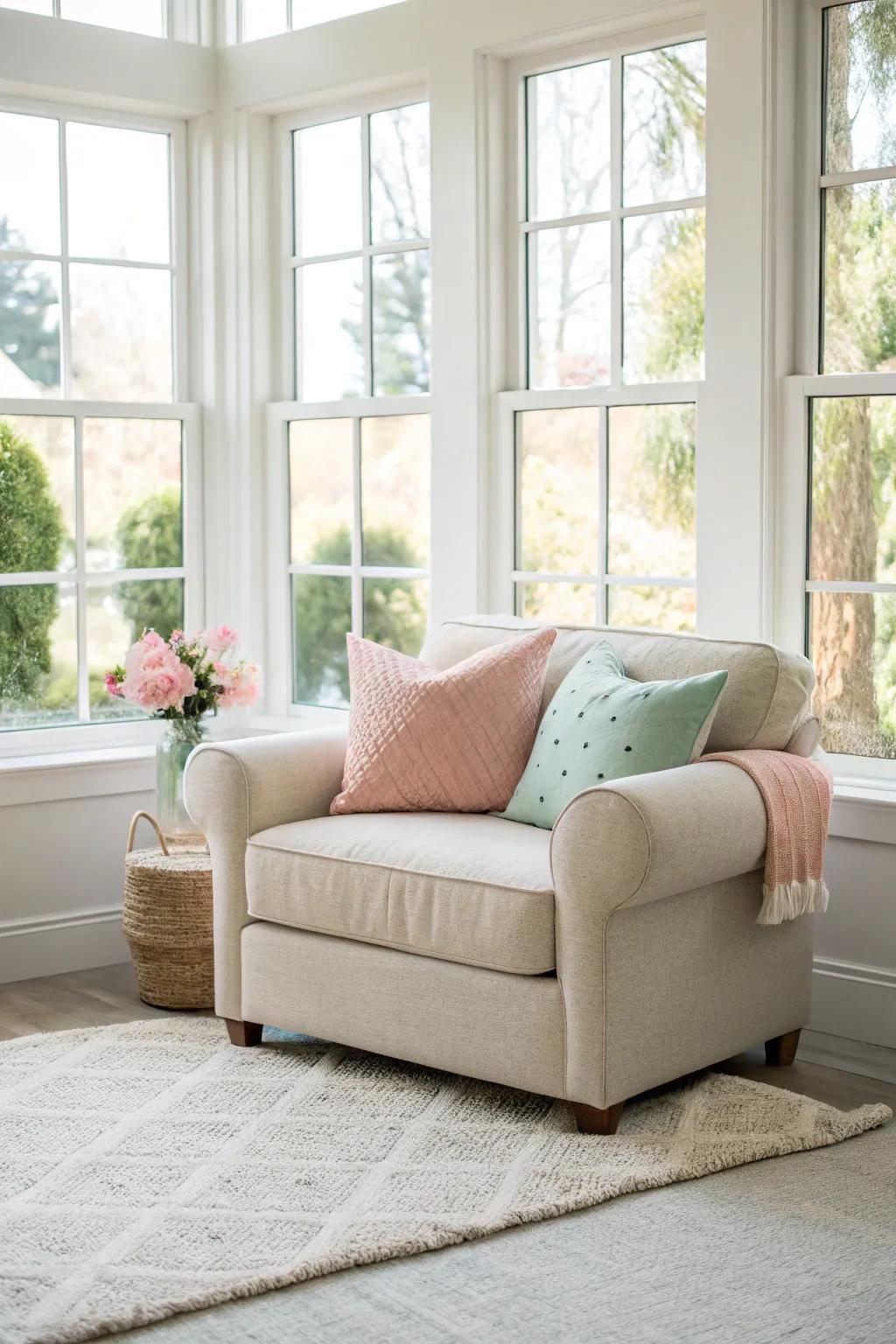 Small loveseats bring both style and comfort to areas with limited space.