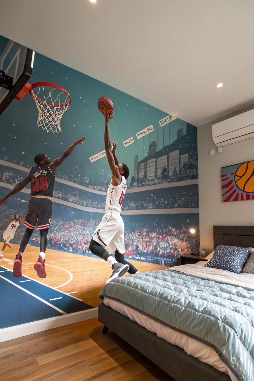 Elevate the ambiance with captivating sports-themed displays.