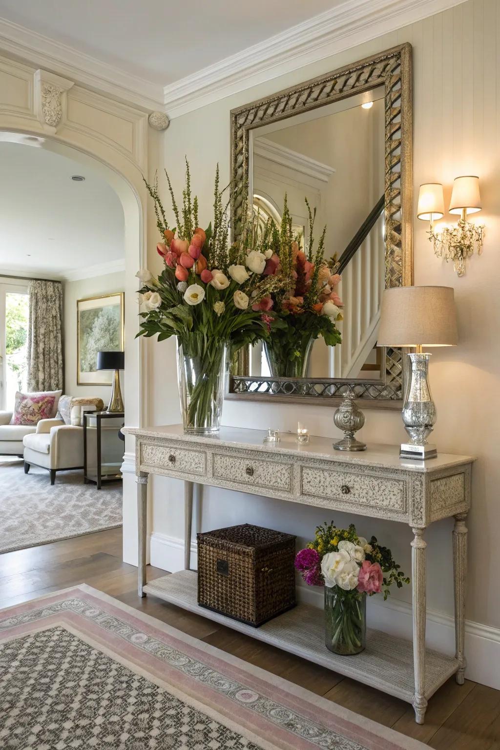A welcoming entryway creates an inviting ambiance for the entire home.