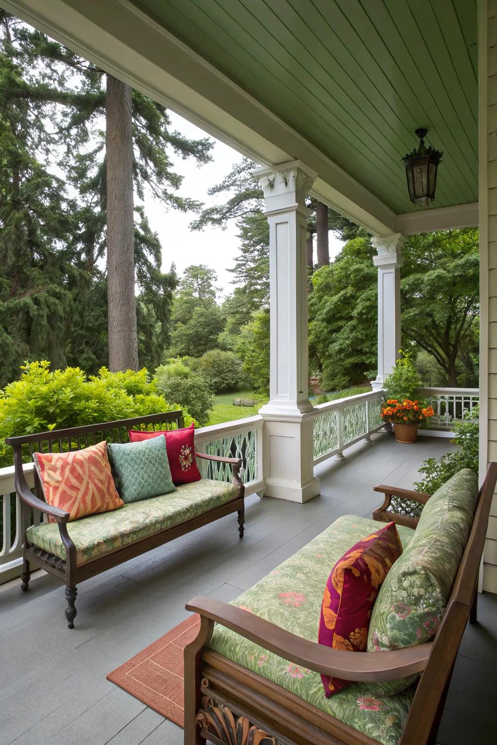 Cozy seating makes your porch a true retreat.