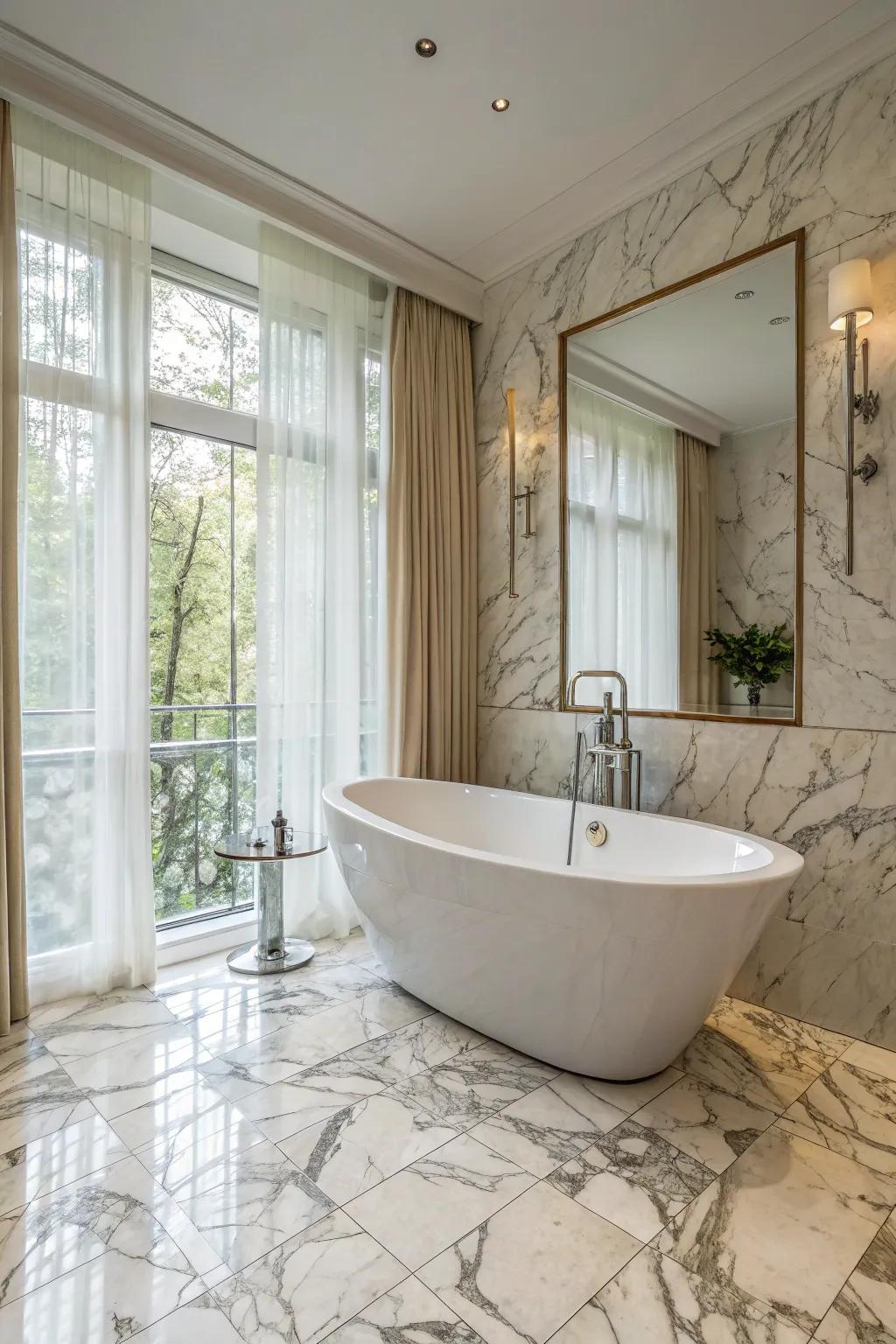 Detached tubs present an adaptable and opulent bathing adventure.