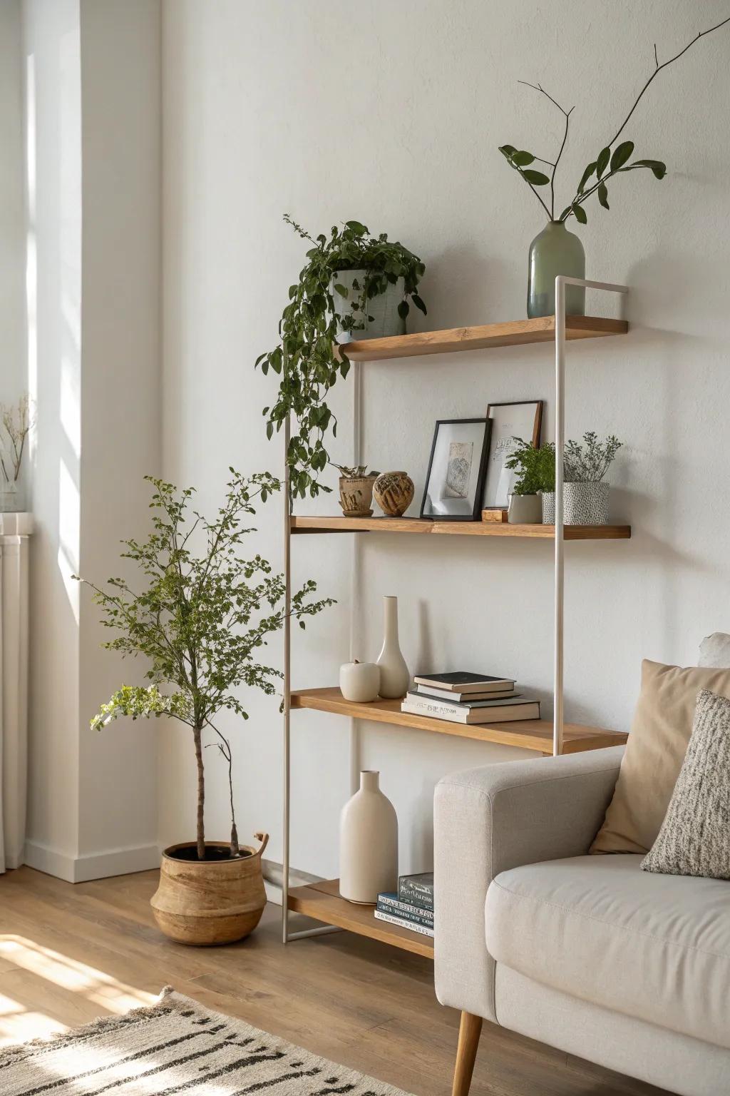 Celebrate the beauty of simplicity with minimalist shelves.