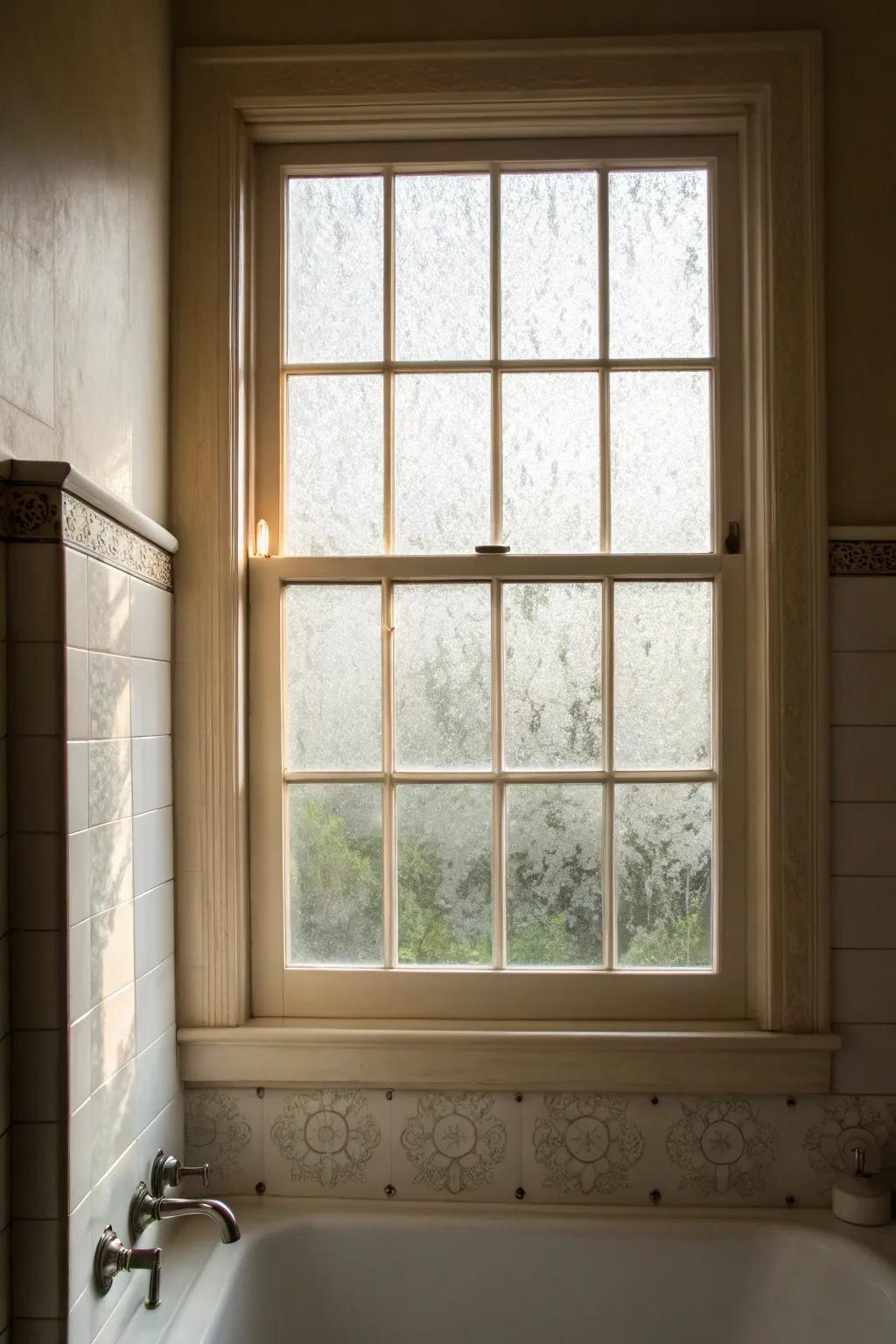 Ethereal glass coverings ensure privacy while preserving natural light.