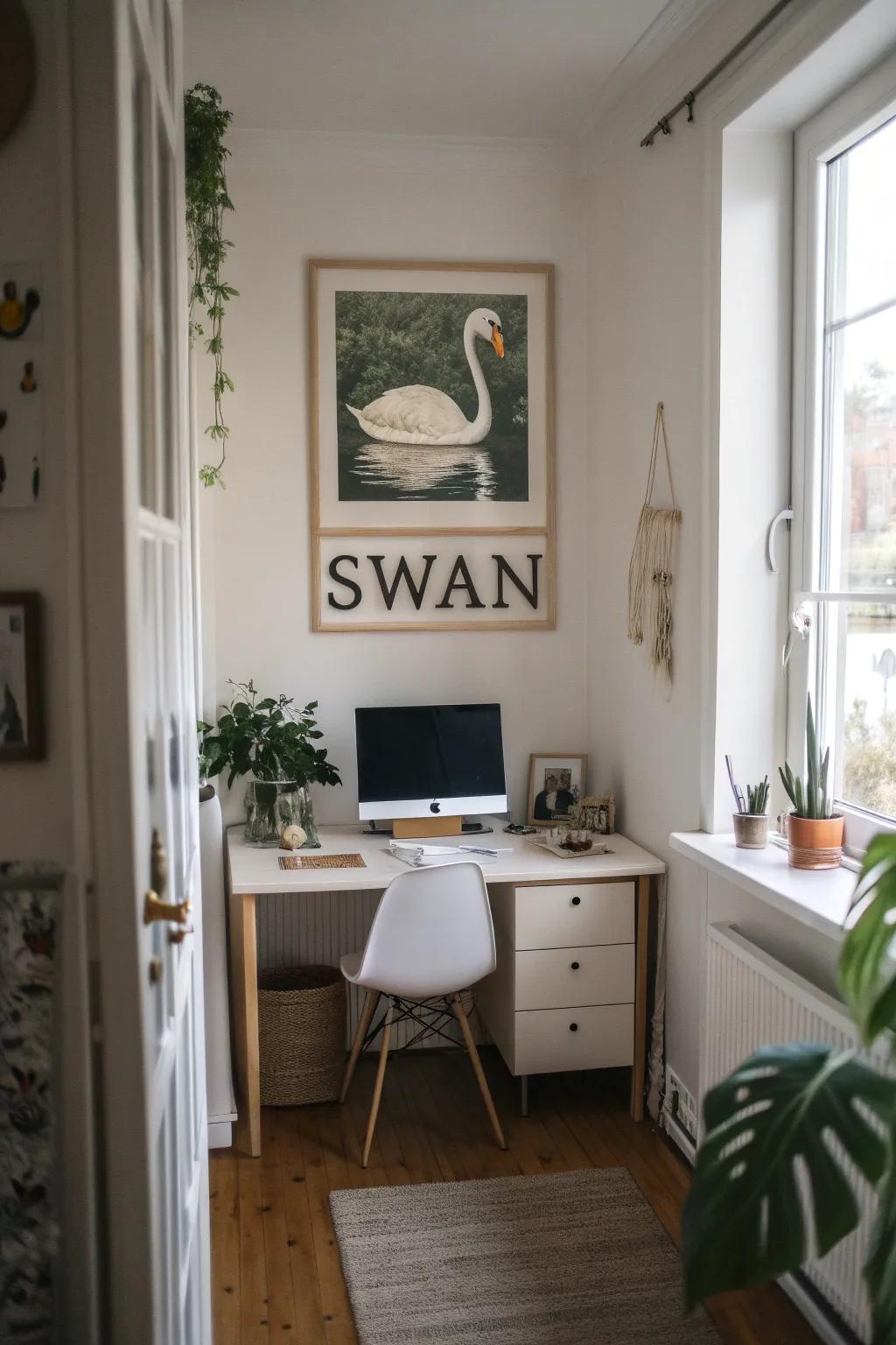 Animal-shaped word art adds a fanciful element to your décor.