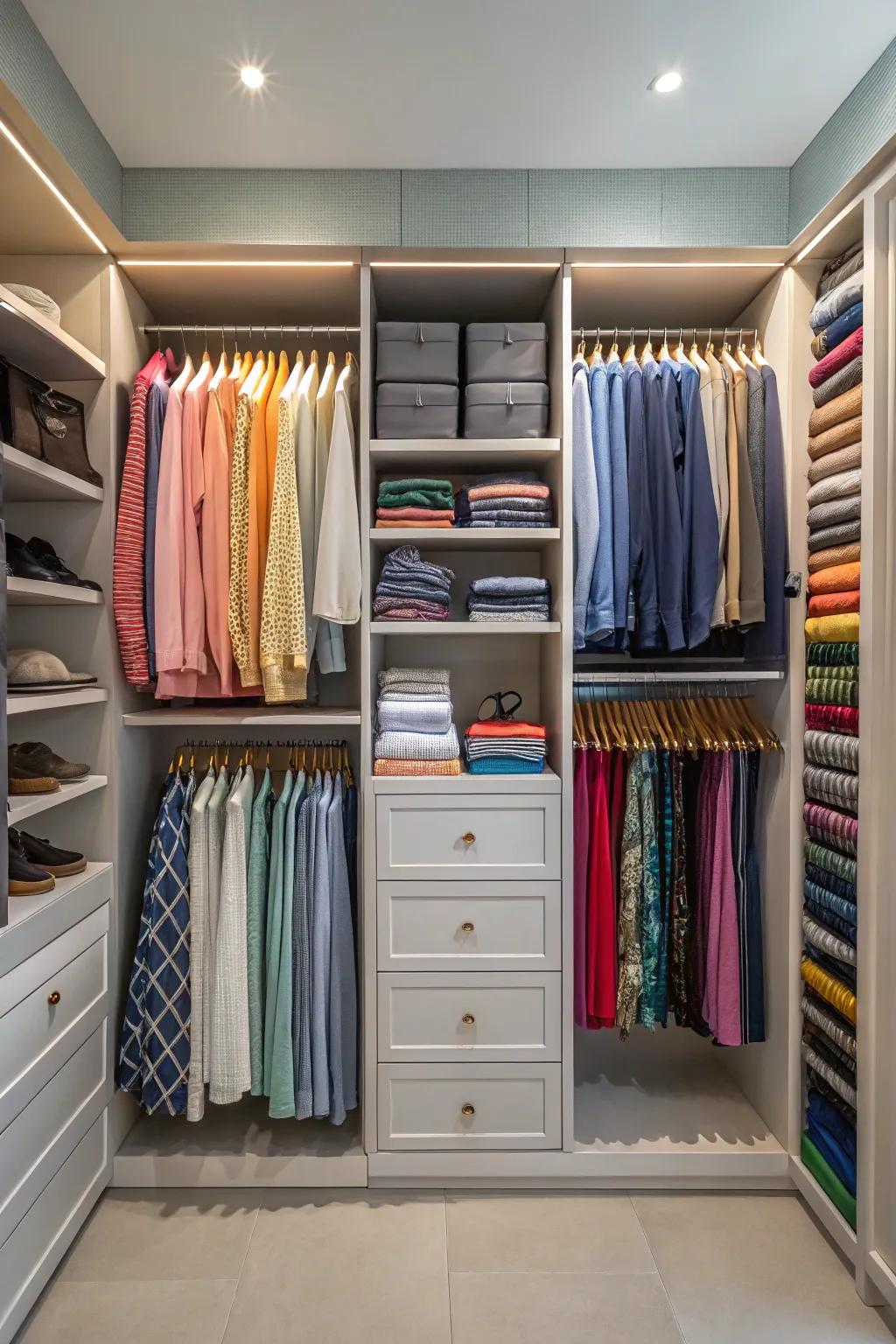 Colors that match make a wardrobe look great.