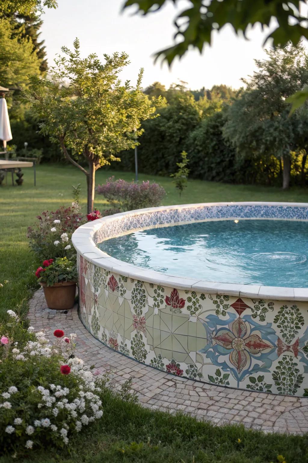 Tiles add a touch of art and class to your pool.