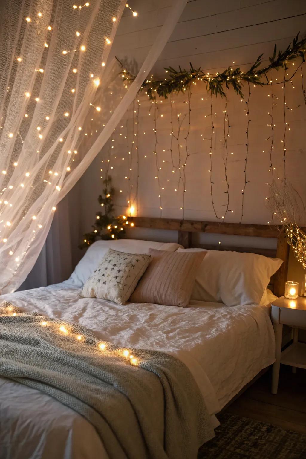Bestow a magical lift to your bed with subtle under-lighting.