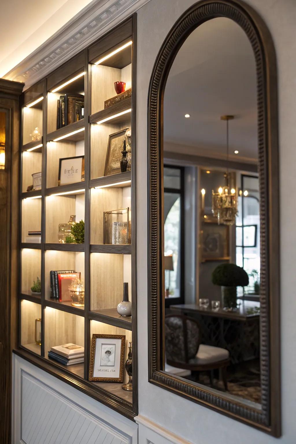 Employ looking glasses to fashion richness and reflect light in your alcove.