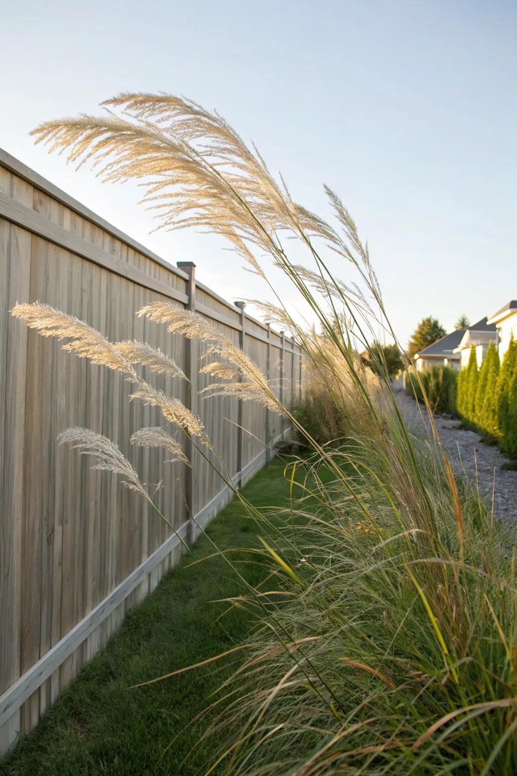 Fancy grasses bring texture and movement.