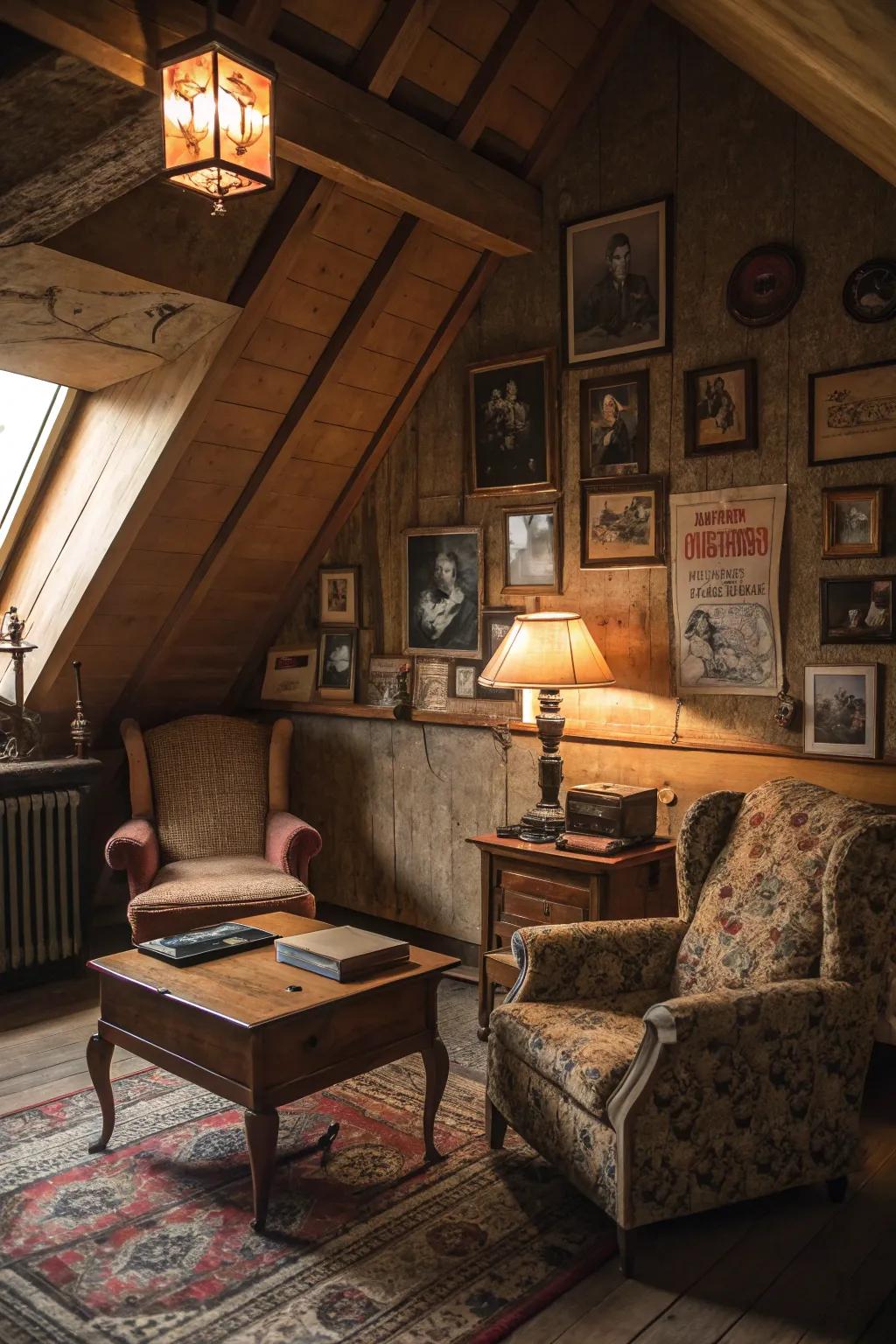 Step back in time with a vintage lounge.