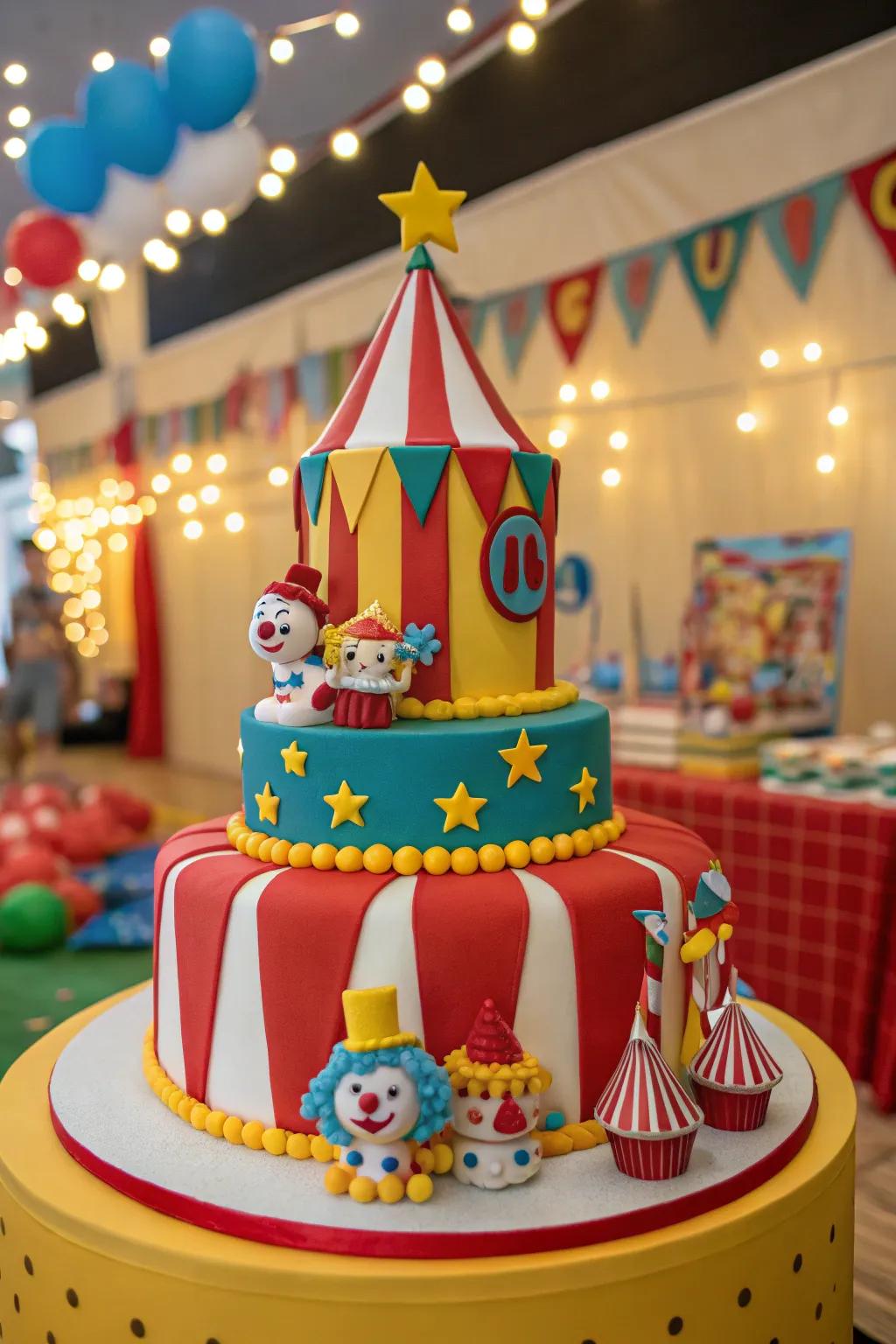 A great show-inspired cake that features fun and colorful decorations.