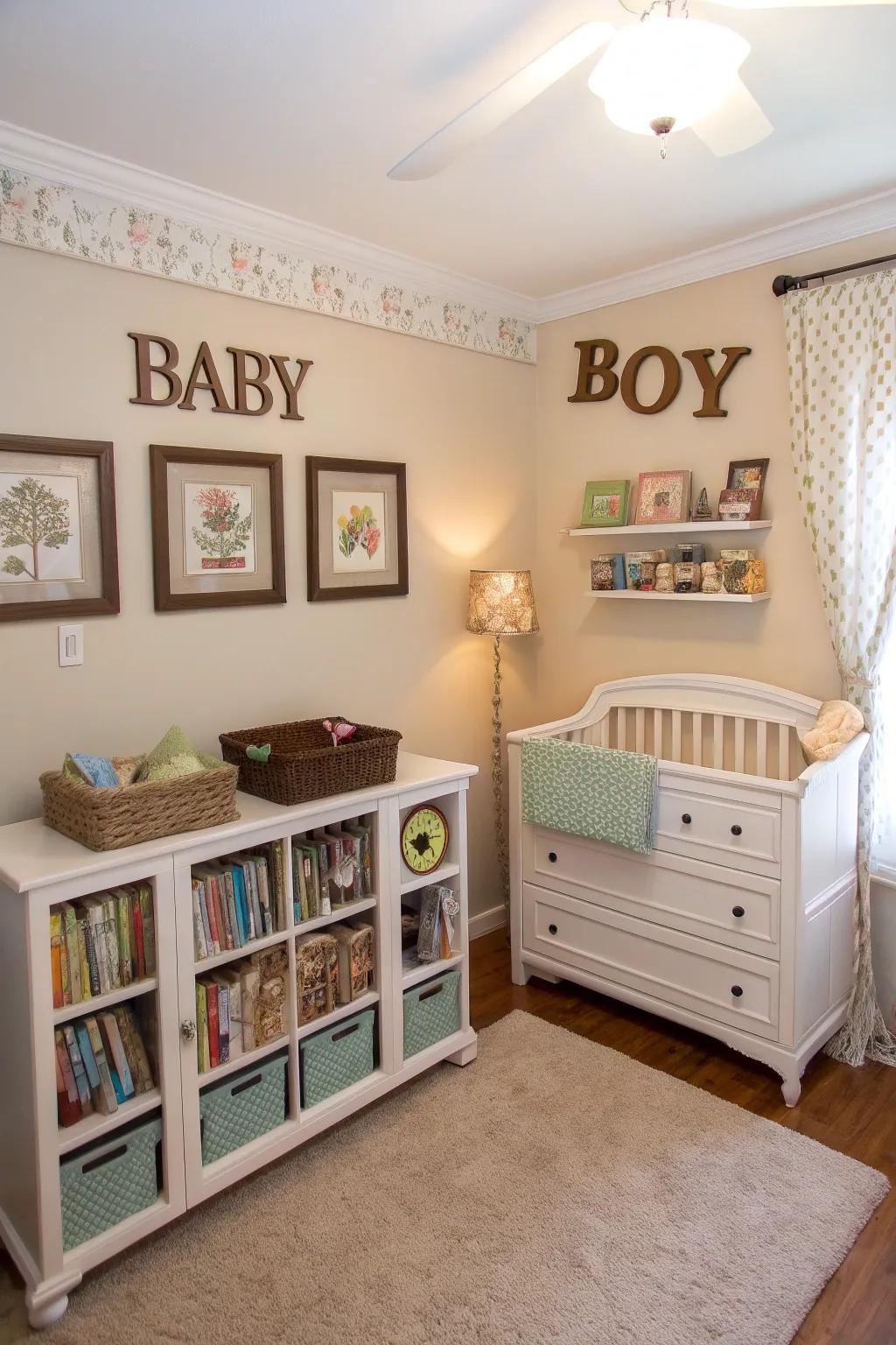 Customized touches render the nursery unique and memorable.