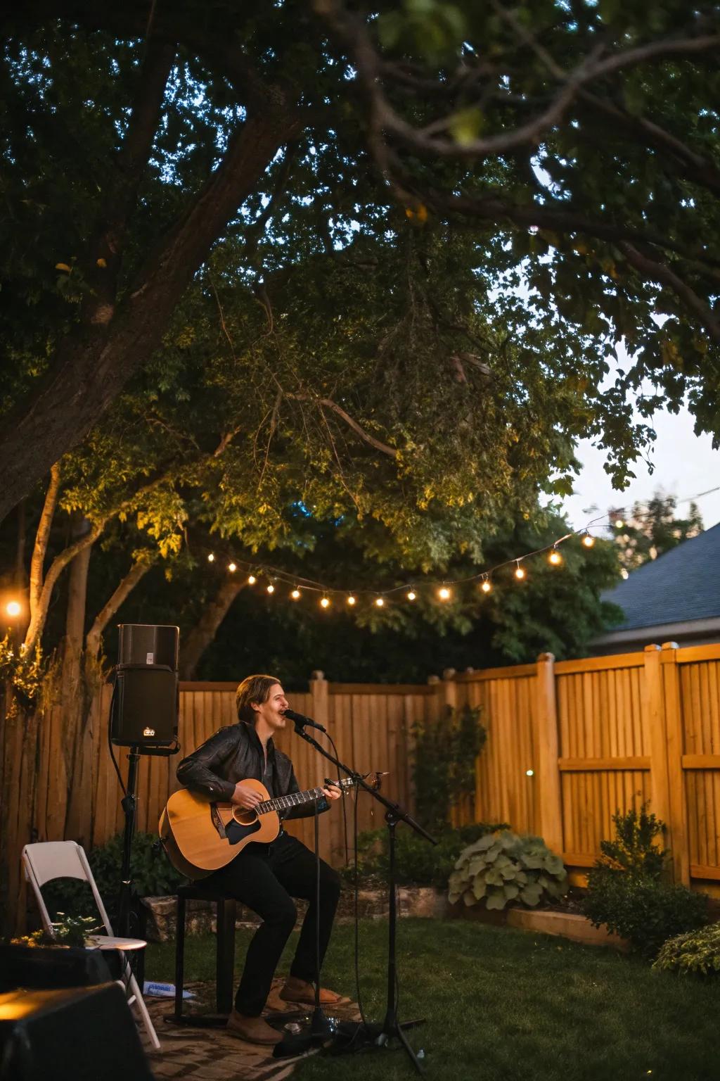 Live music heightens the ambiance, contributing a touch of elegance to the party.