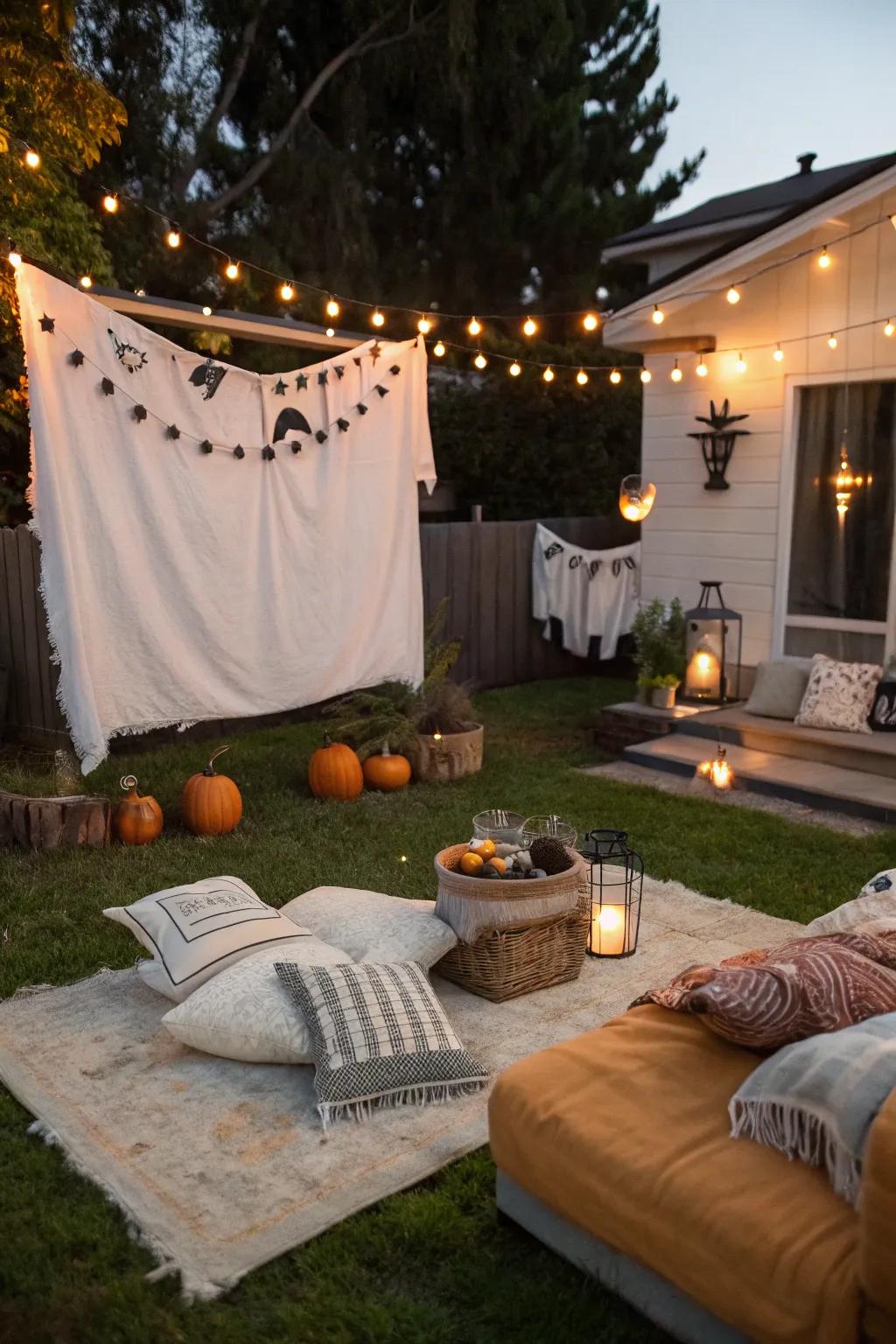 Relish a classic Halloween film beneath the constellations for a memorable night.