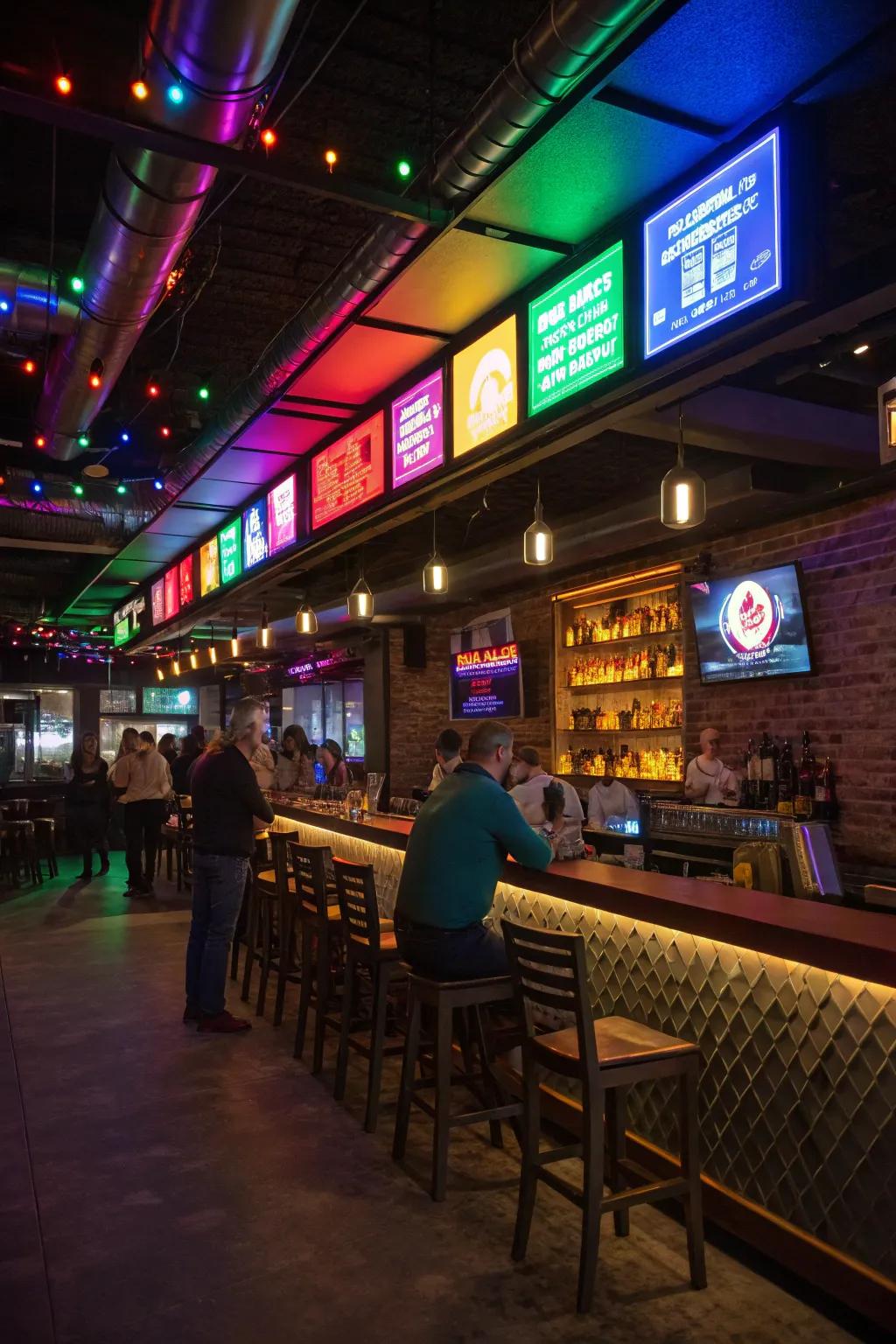 Vibrant LEDs introduce a playful element.