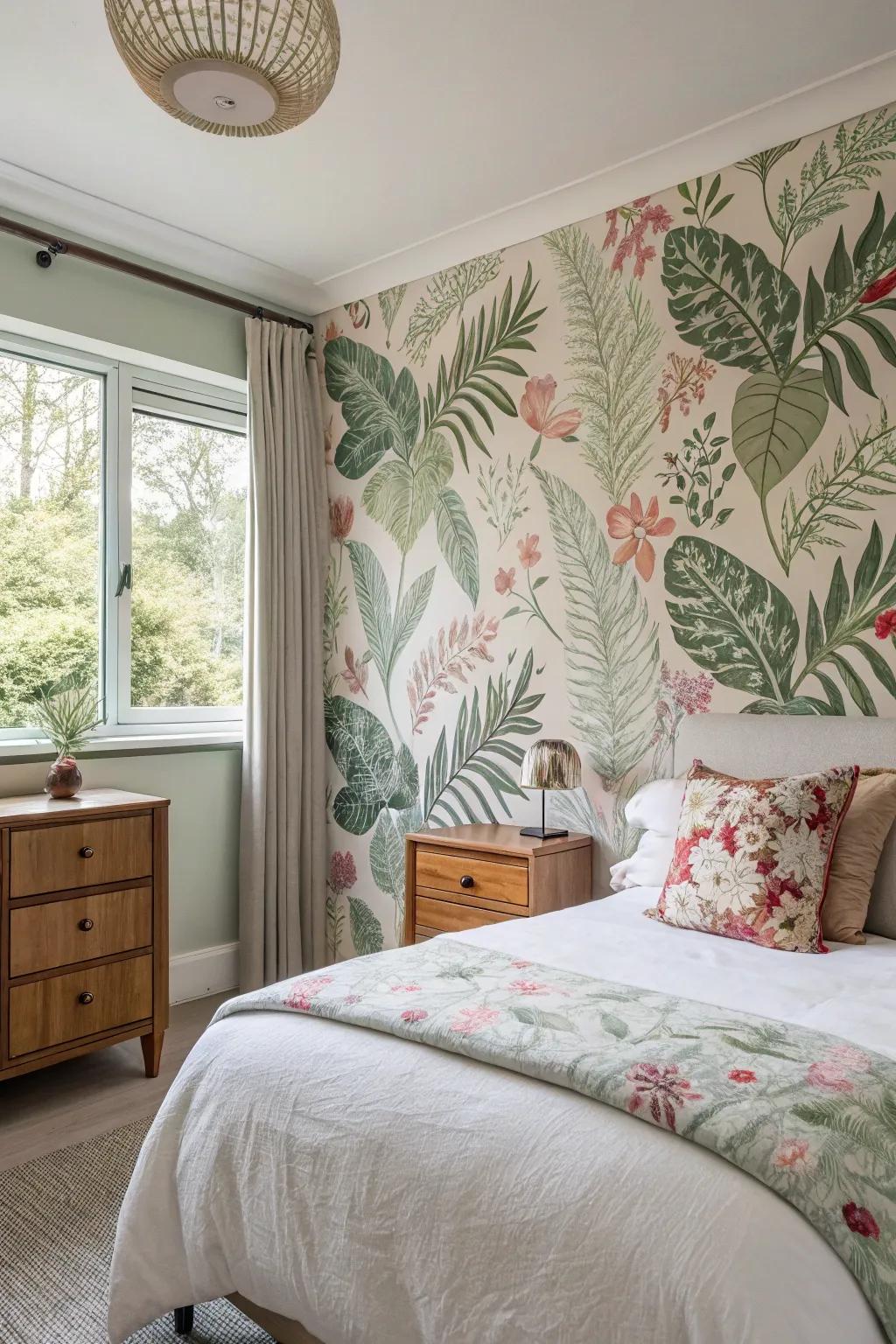 Green themes usher nature inside.