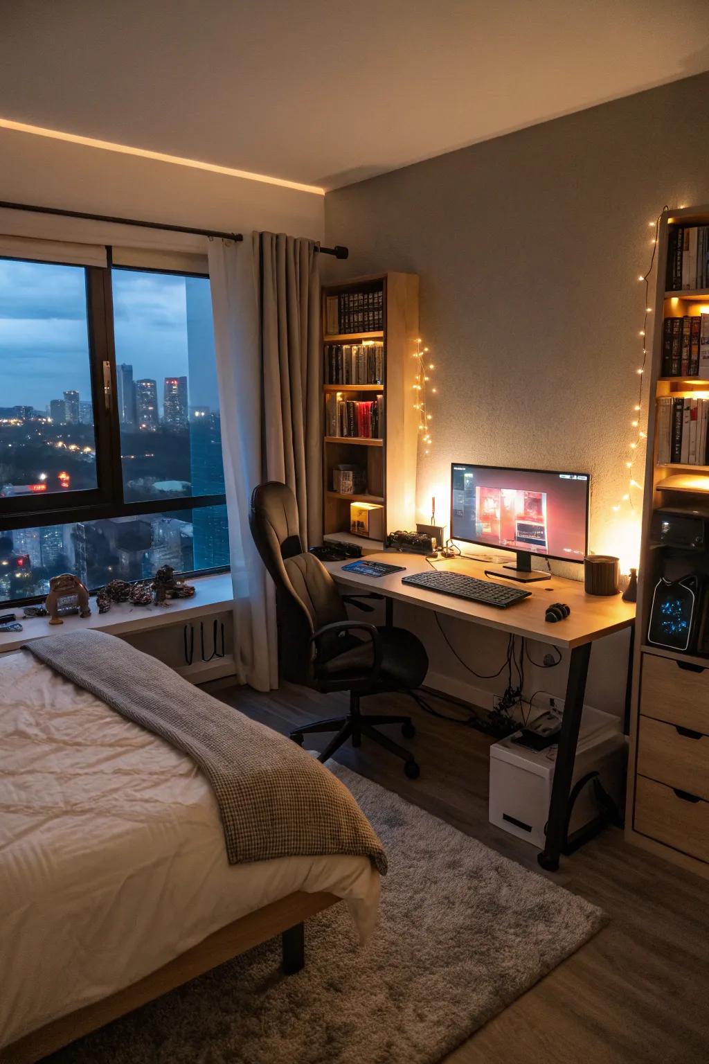 Mood illumination sets the atmosphere for gaming.