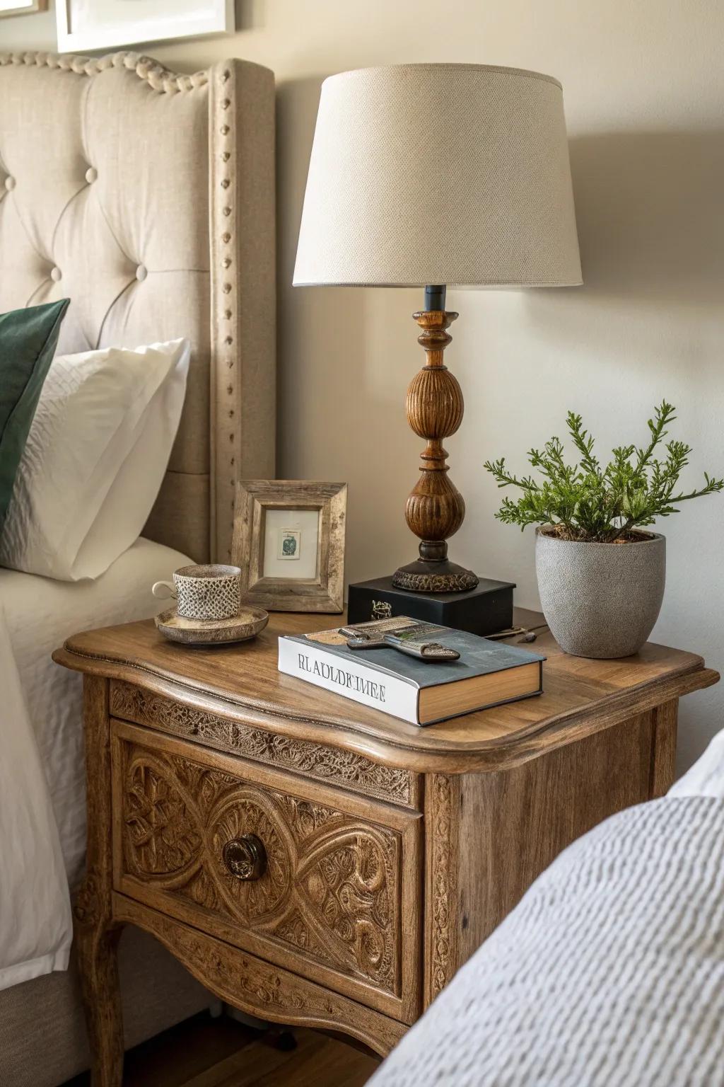 Vintage pieces add character and history.