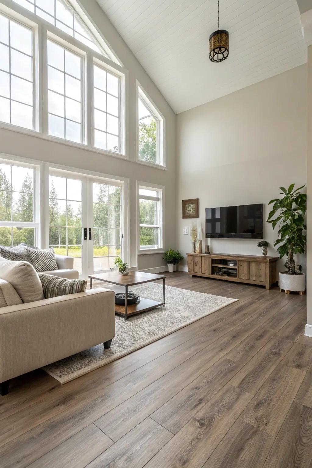 Overlay flooring offers a sleek appearance that's simple to maintain.