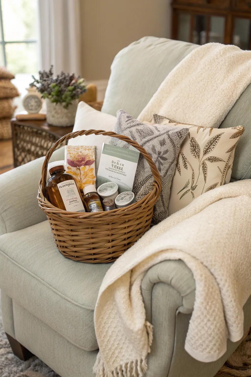Unwind and rejuvenate with this calming retreat basket.