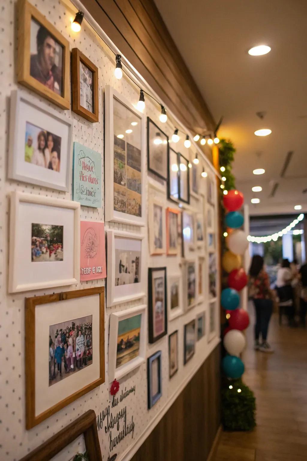 Reflect upon cherished memories using a personalized exhibition.