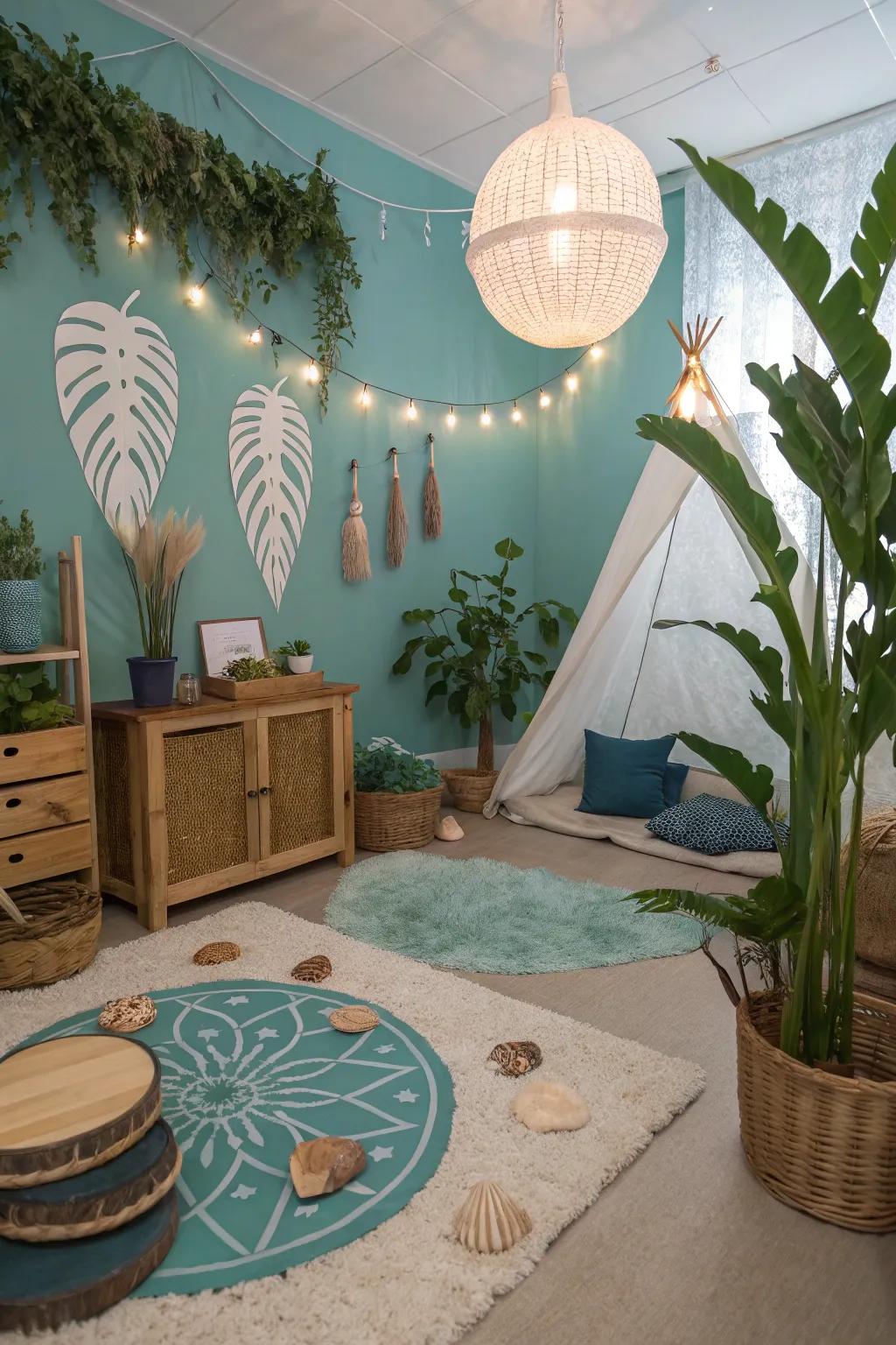 Natural themes bring the outdoors inside.