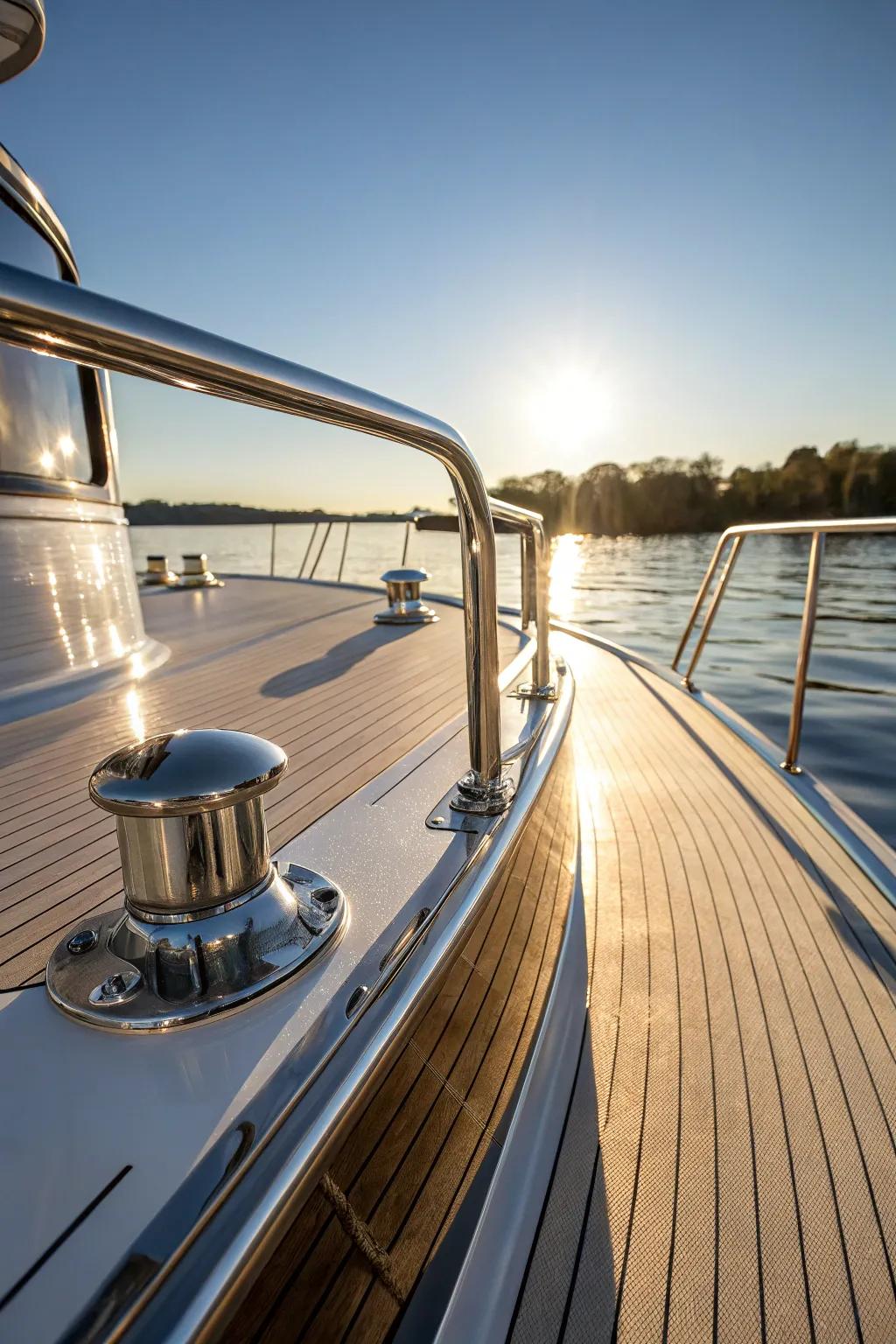 Gleaming details add a sense of extravagance and luster.