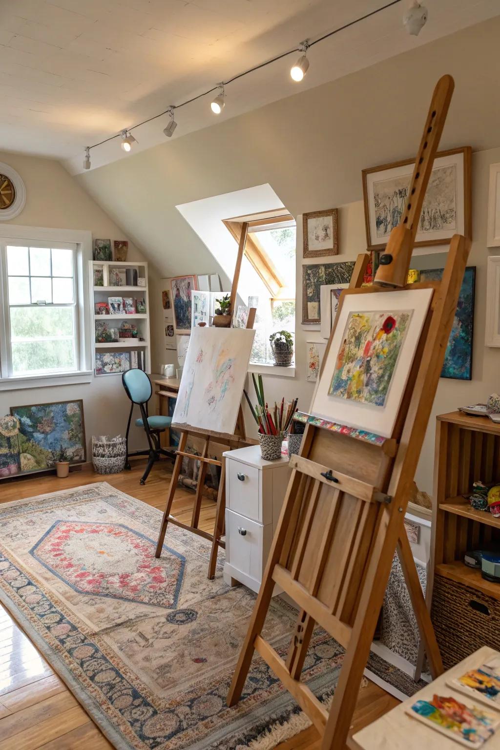 An inspiring art studio can be the ideal space for creative exploration.