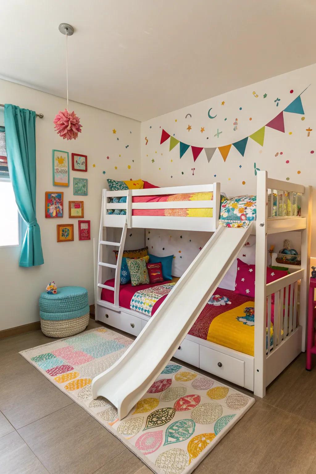 Furnishings serving multiple purposes uniting amusement and practicality.