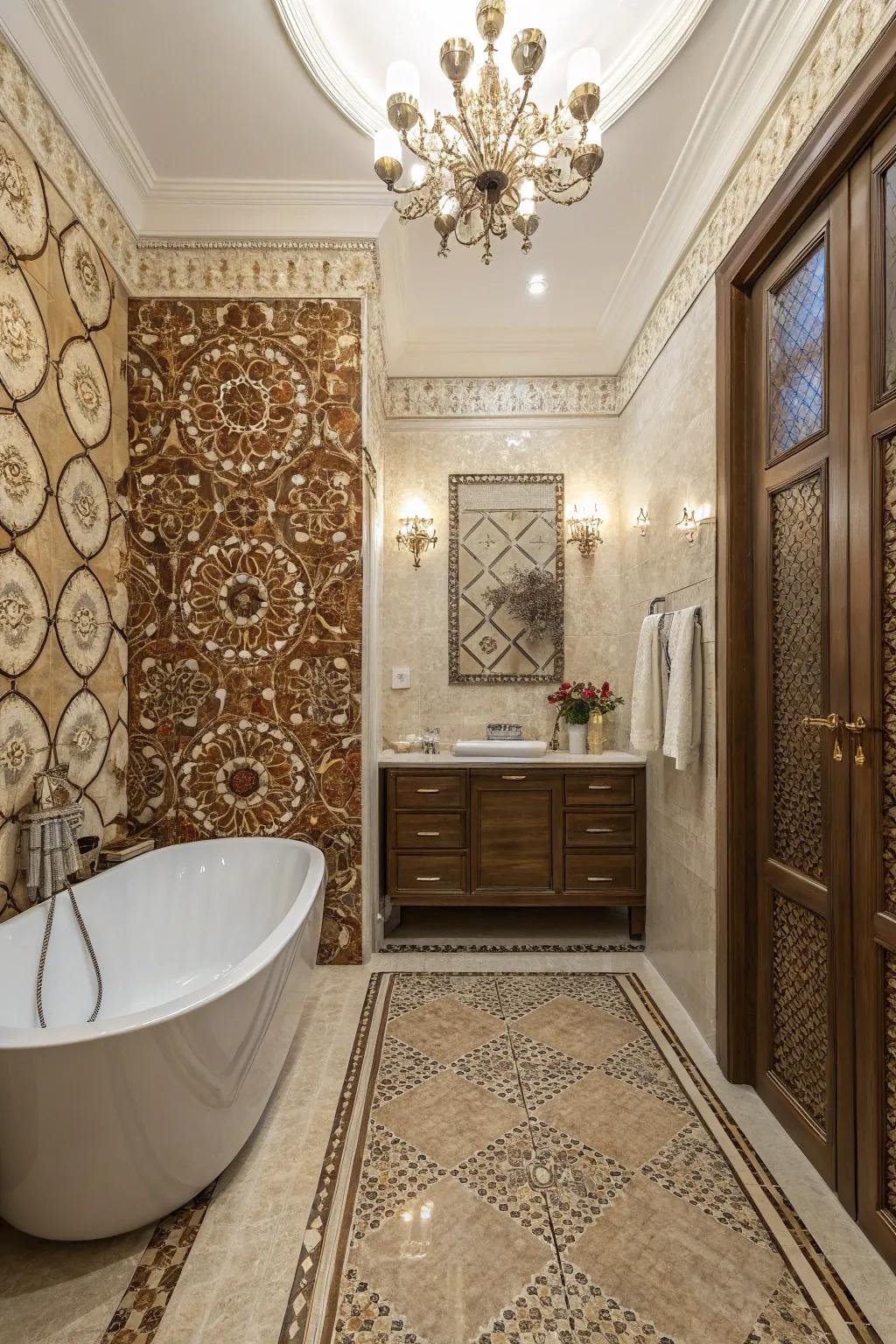 Feminine style using floral mosaics.