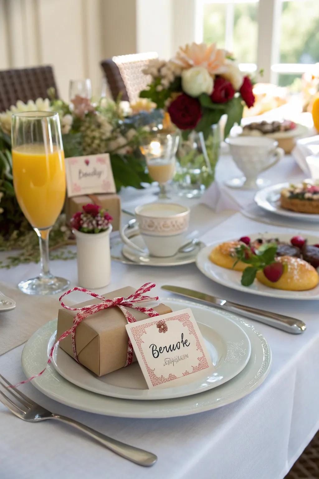 Tailored place settings make guests feel special.