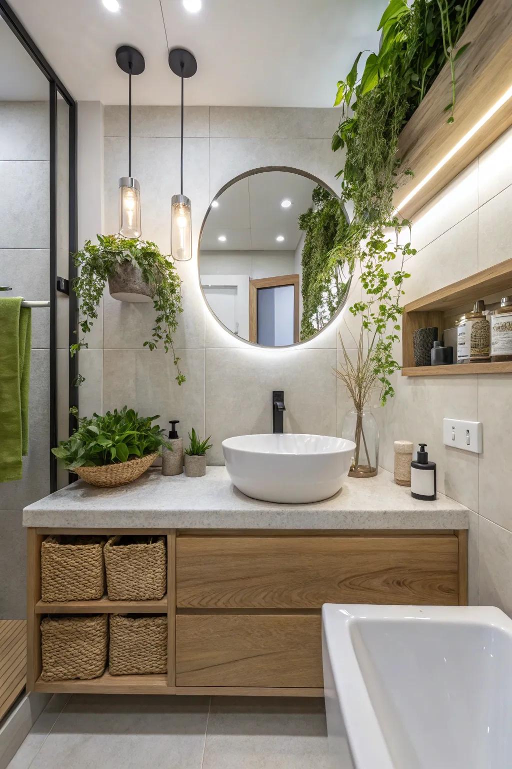 Eco-conscious fixtures are simultaneously sustainable and chic.