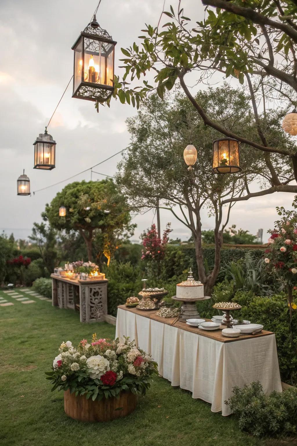 An outdoor paradise makes a perfect summer get-together spot.