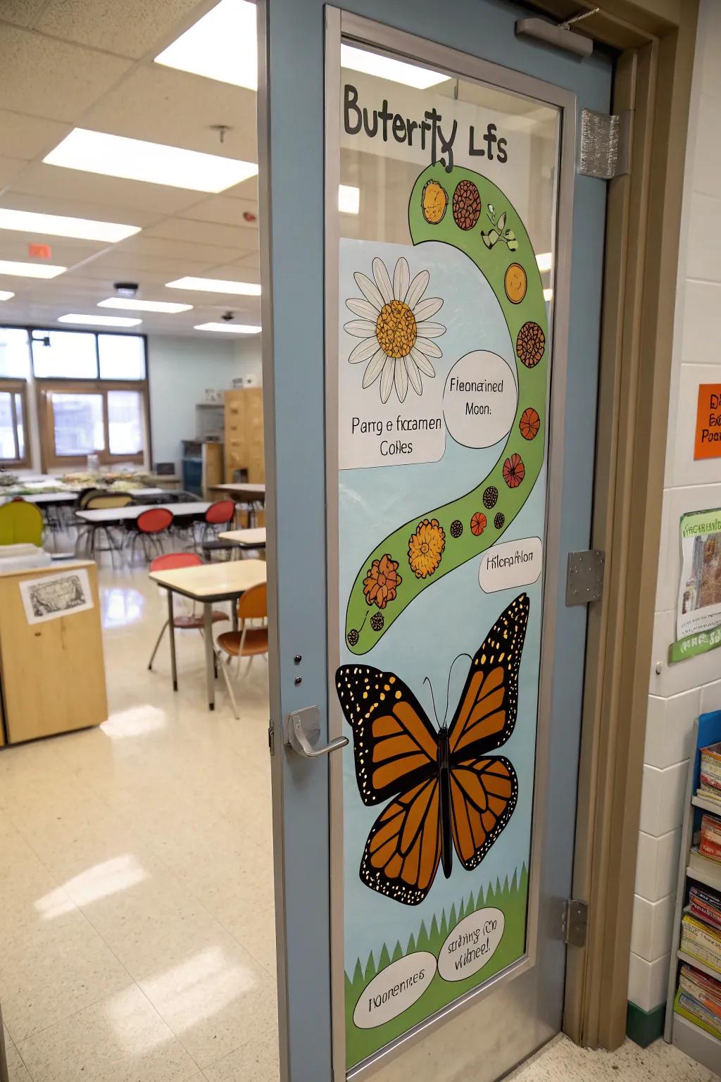 Explore the wonders of metamorphosis through a life cycle display.