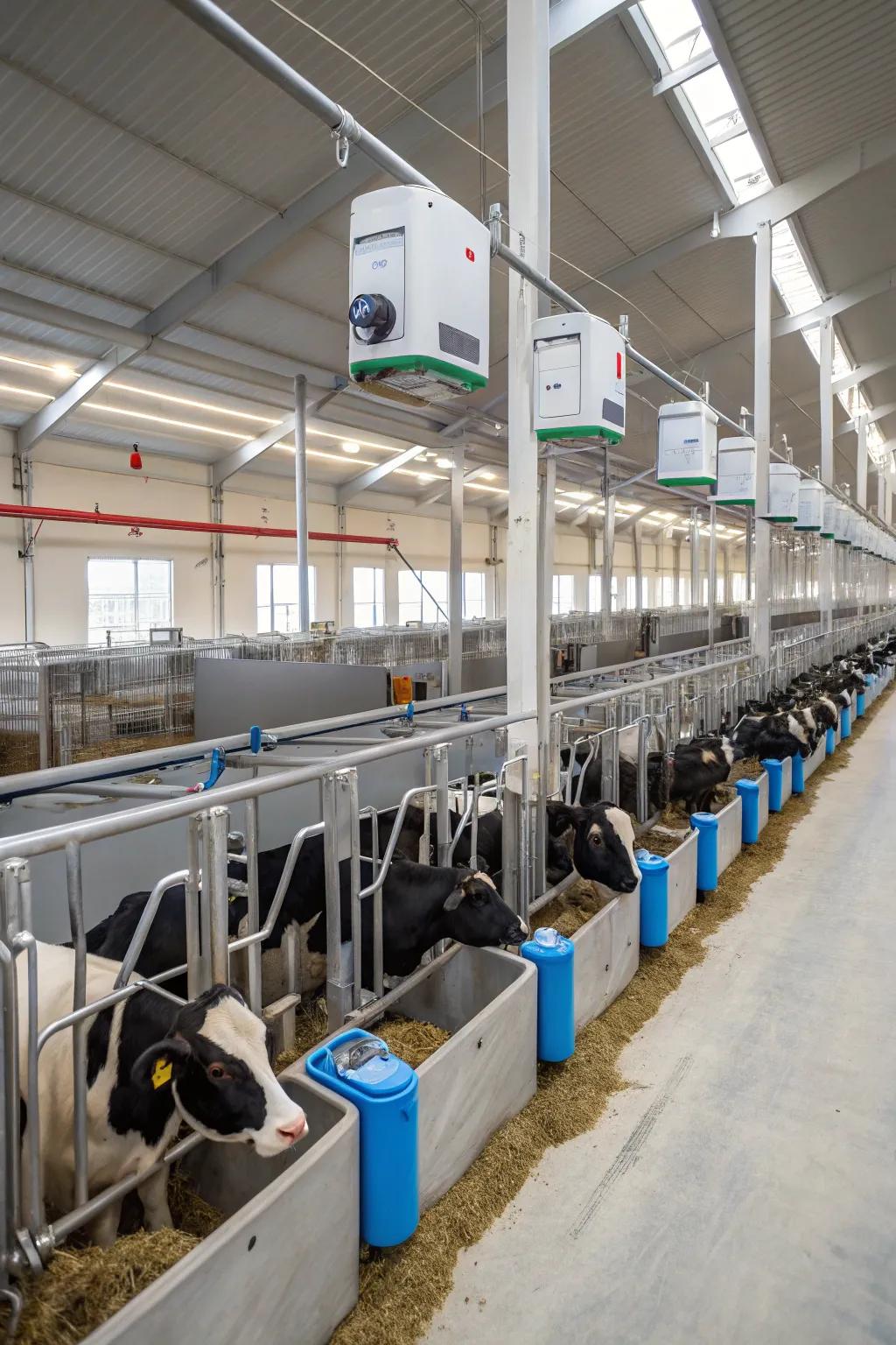 A tech-forward calf barn featuring modern automation.