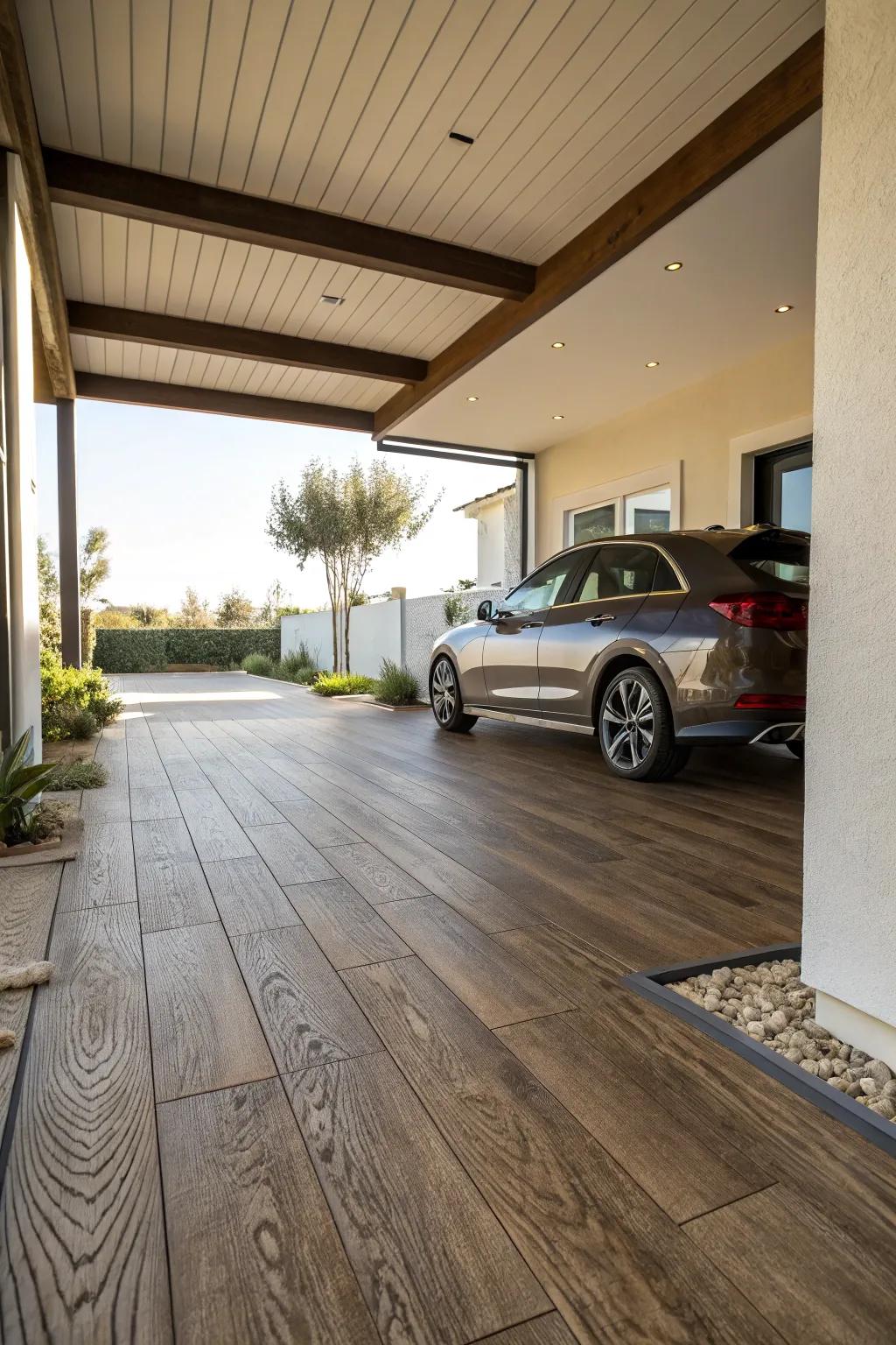 Synthetic flooring delivers adaptability and effortless upkeep.