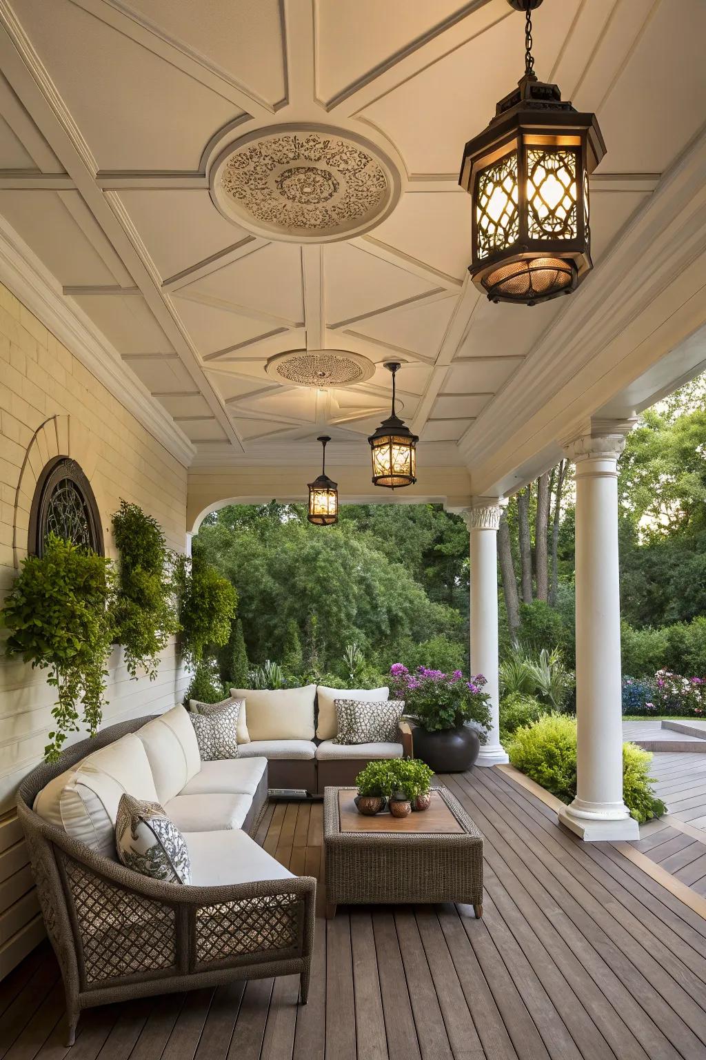Rosettes infuse sophistication into outdoor settings.