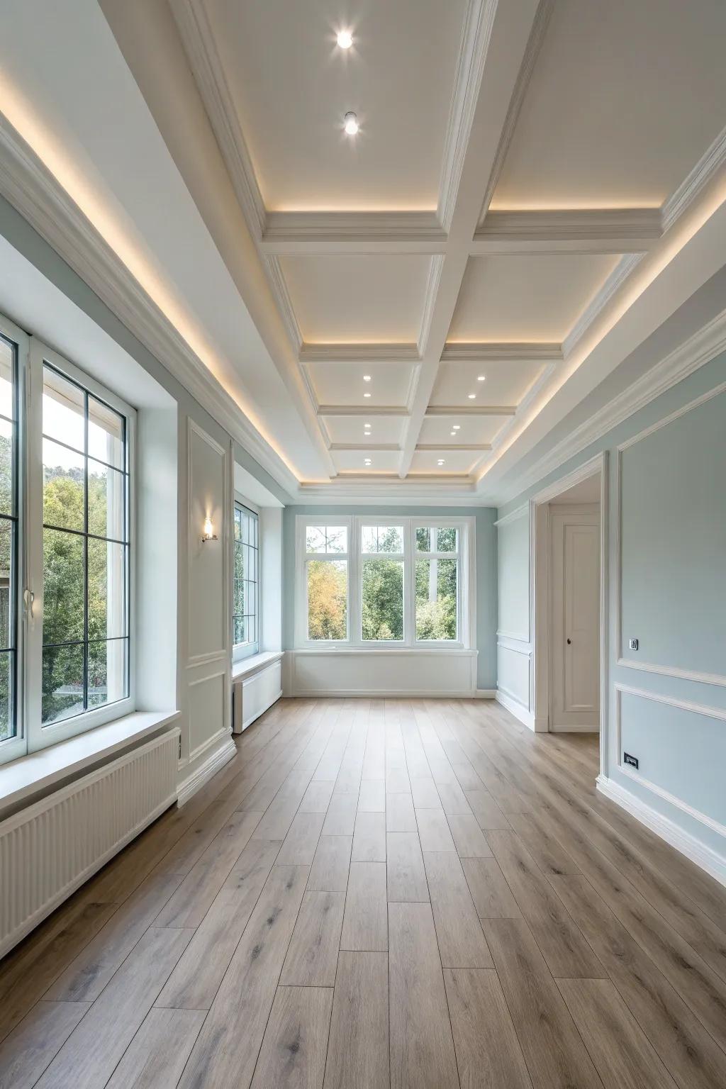 Embrace simplicity with the polished and contemporary leveled surface.